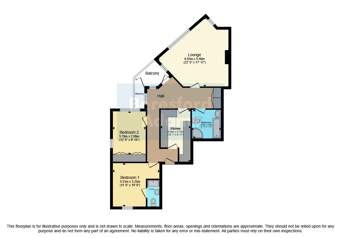 Flat 9, Malam Court,, Warren Drive, Conwy floorplan