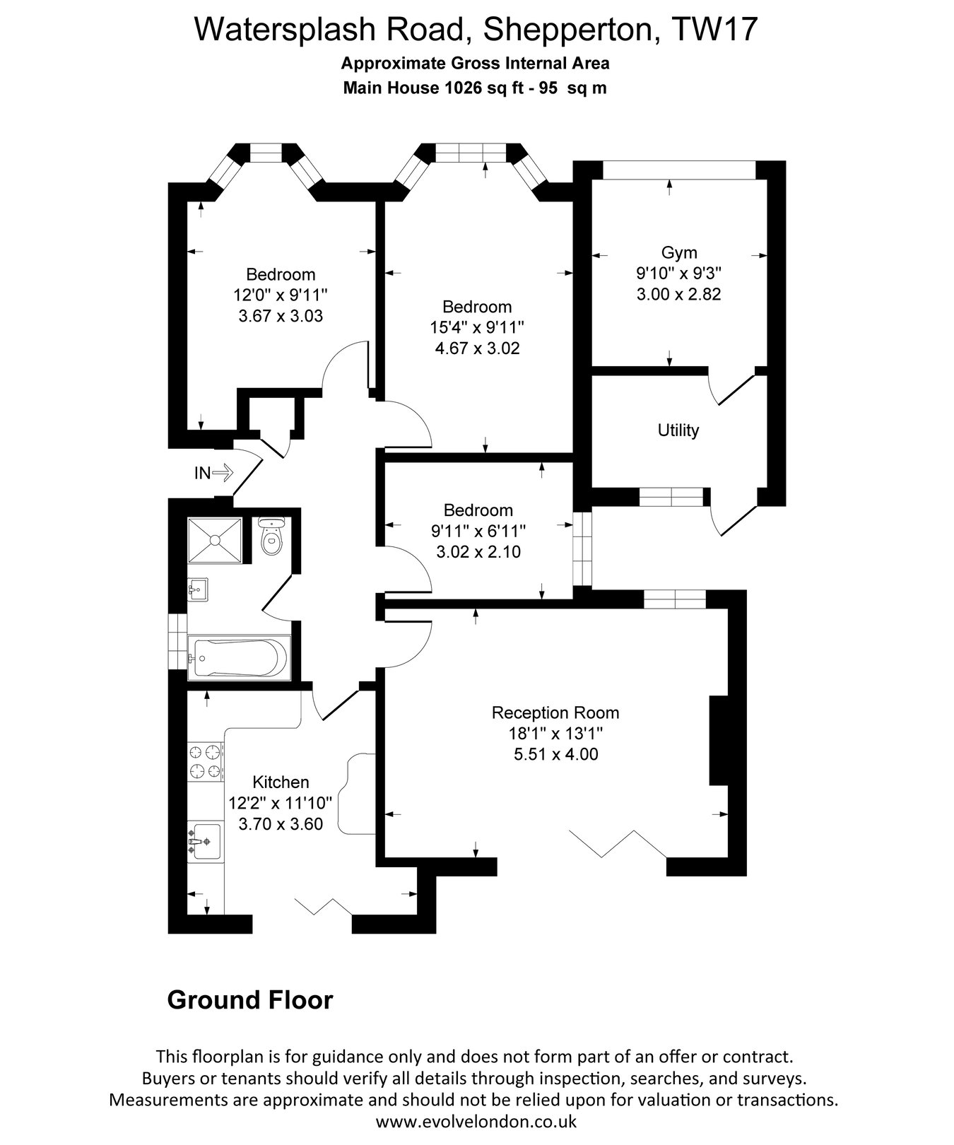 163, Watersplash Road, Shepperton floorplan