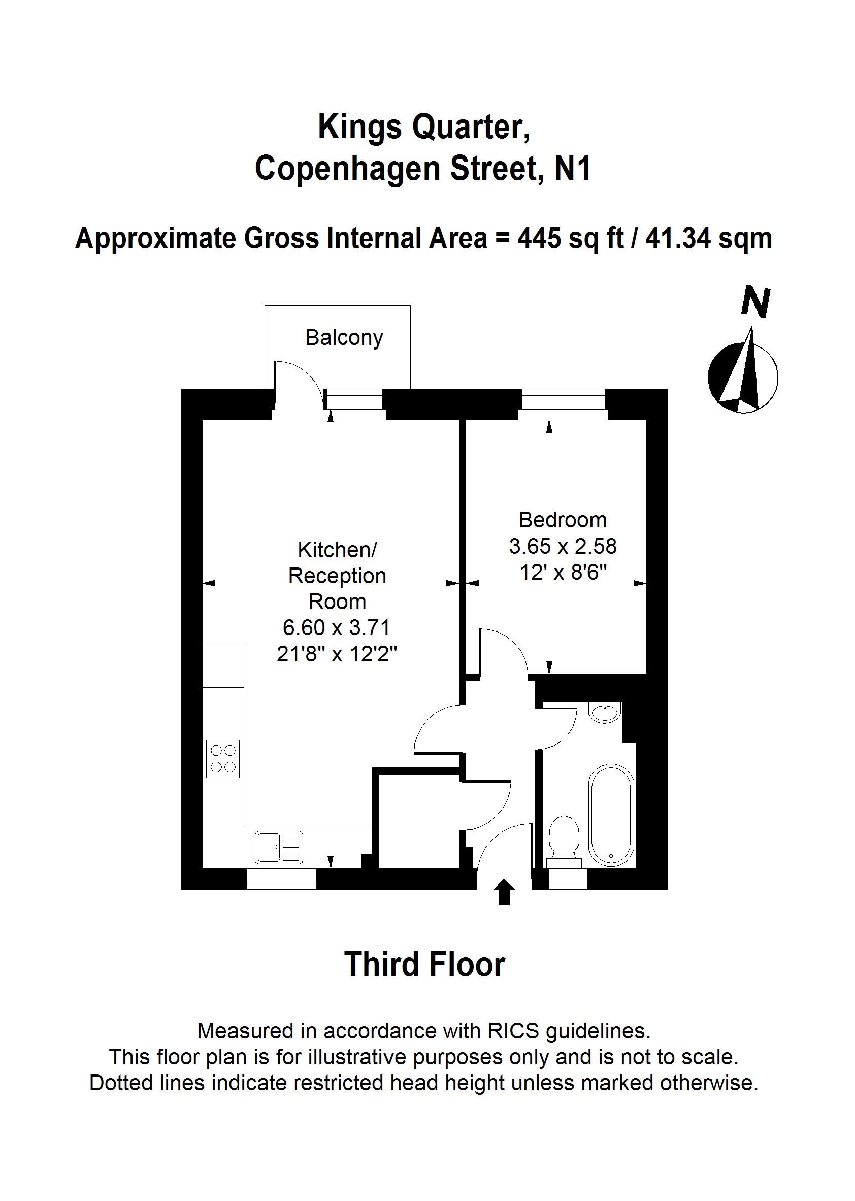 1 Bedrooms Flat to rent in Kings Quarter, 170 Copenhagen Street N1