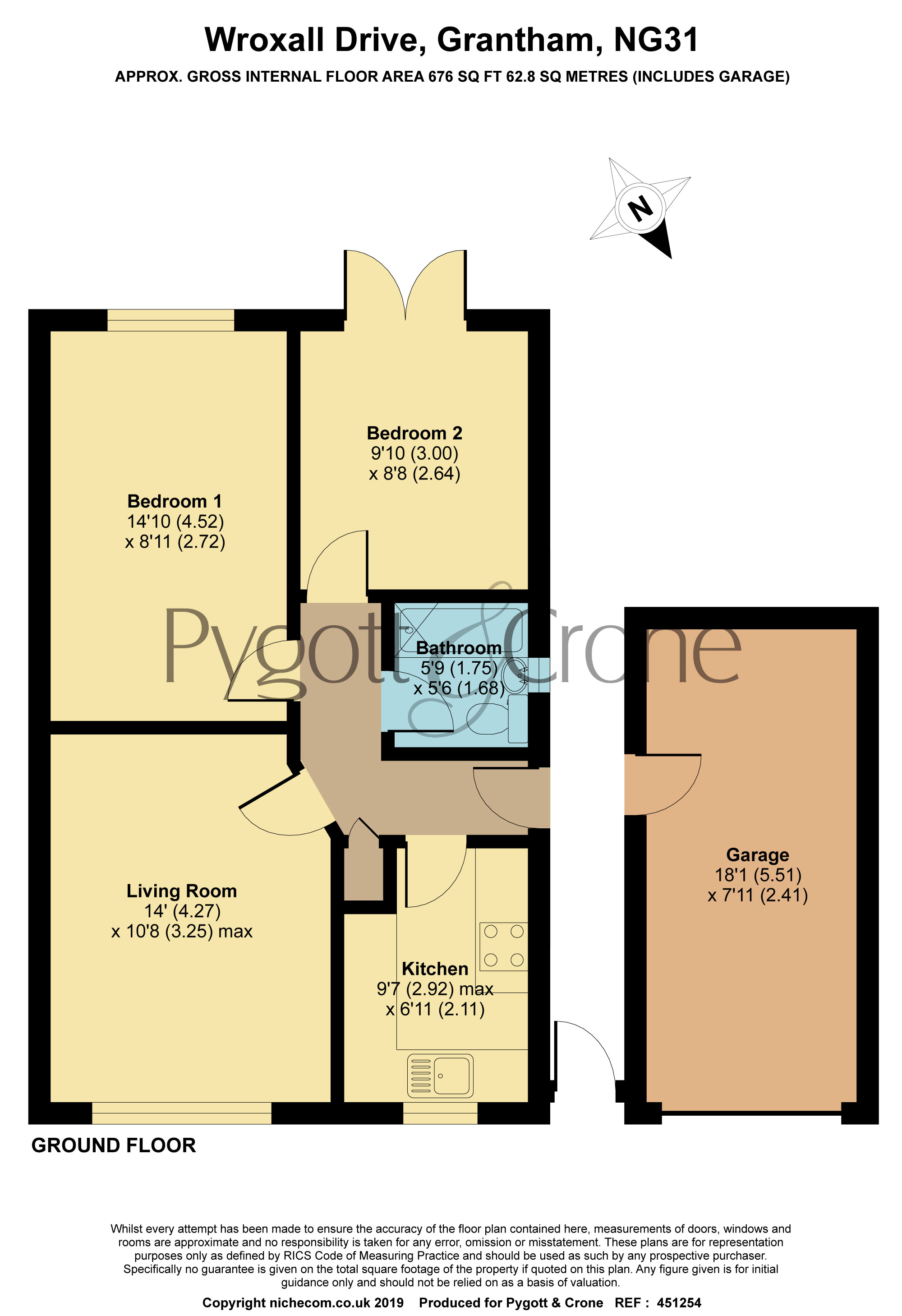 2 Bedrooms Bungalow for sale in Wroxall Drive, Grantham NG31
