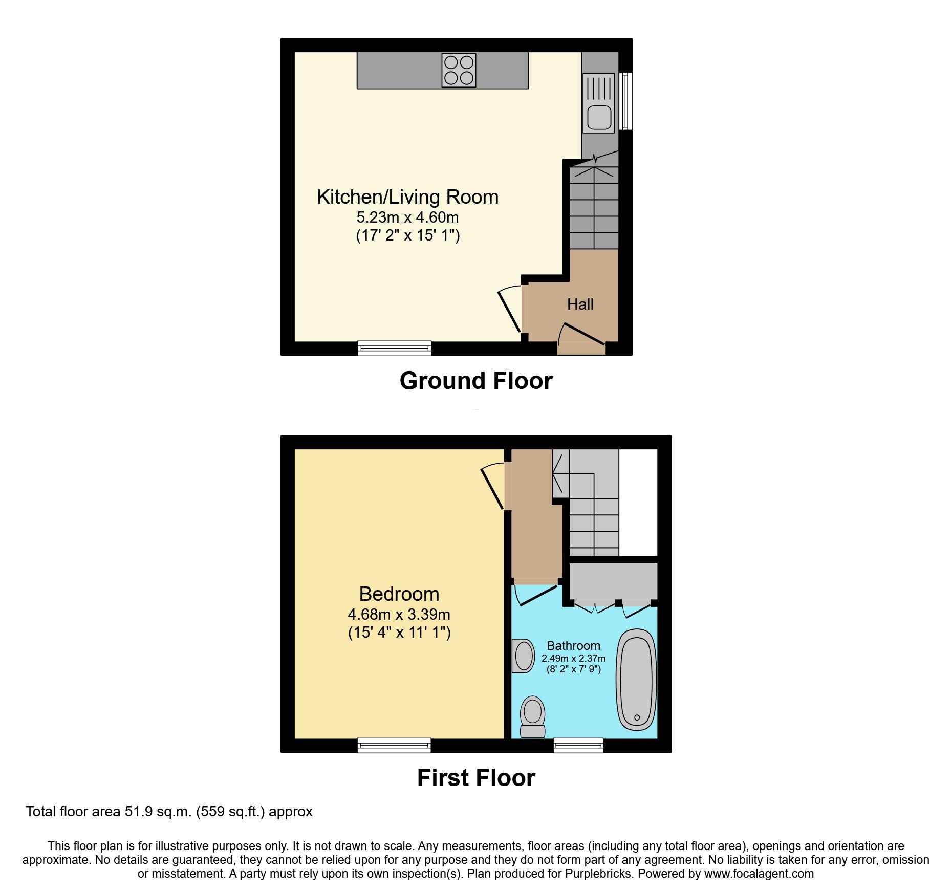 51, Dewhurst Road, Huddersfield floorplan