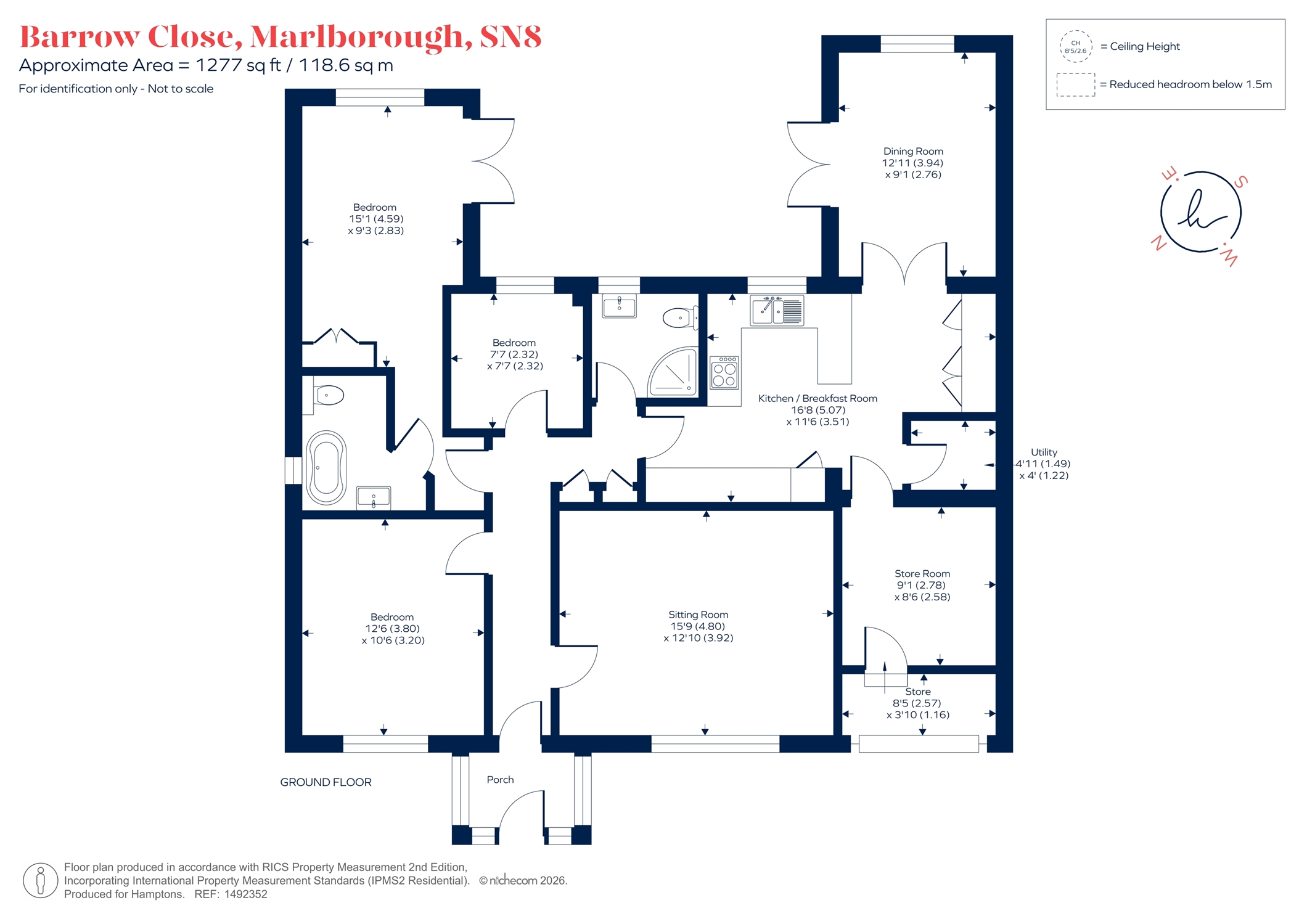 60, Barrow Close, Marlborough, Wiltshire, Barrow Close, Marlborough, Wiltshire, Wiltshire floorplan