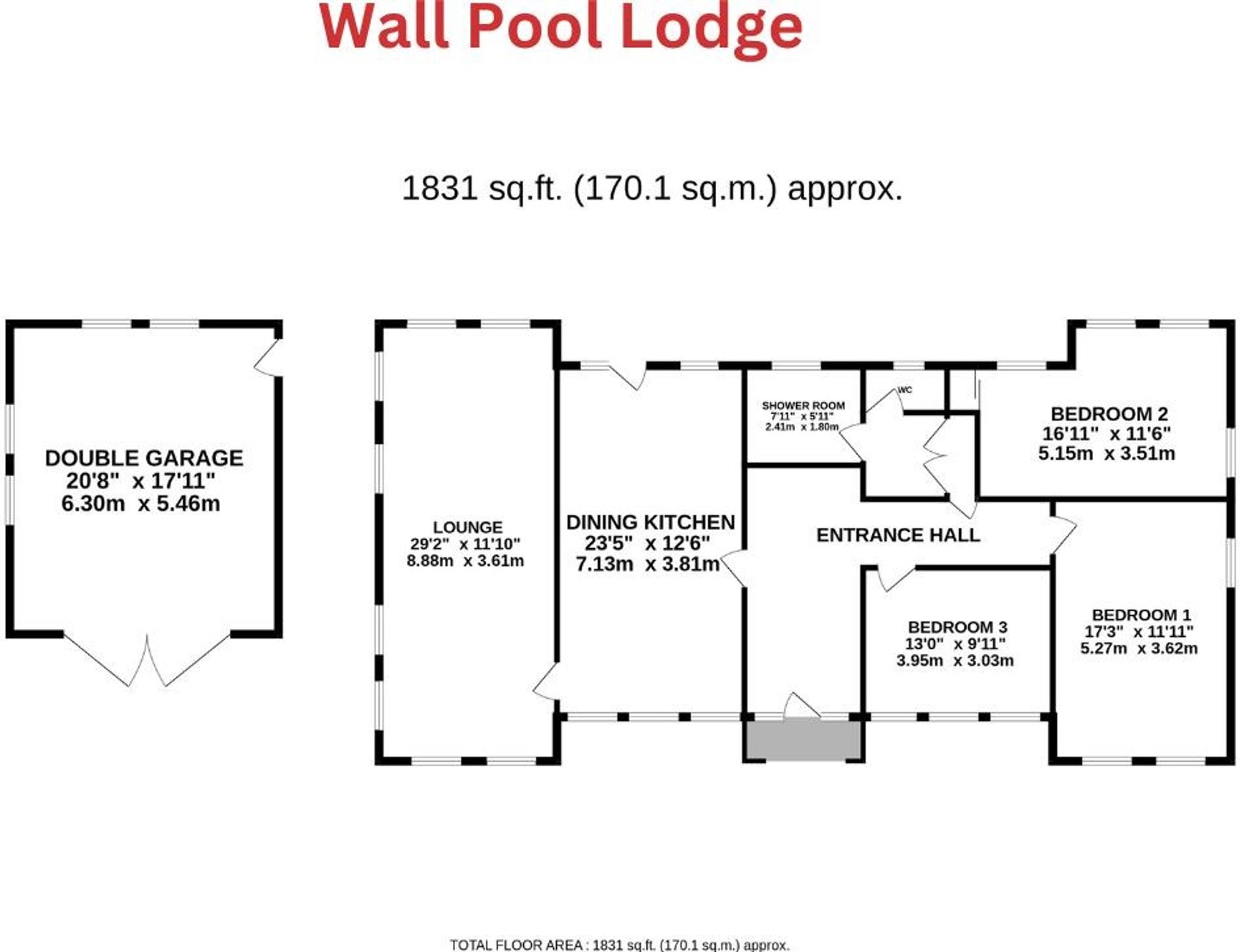 Wall Pool Lodge Church Lane, Macclesfield floorplan
