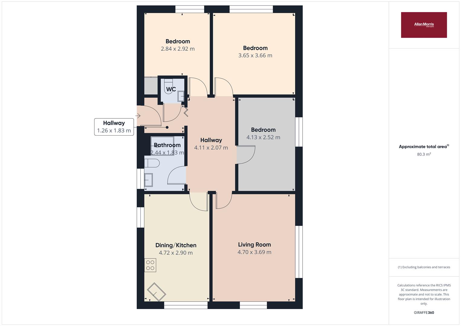 7 Nether Grange, Albert Rd North, Great Malvern floorplan