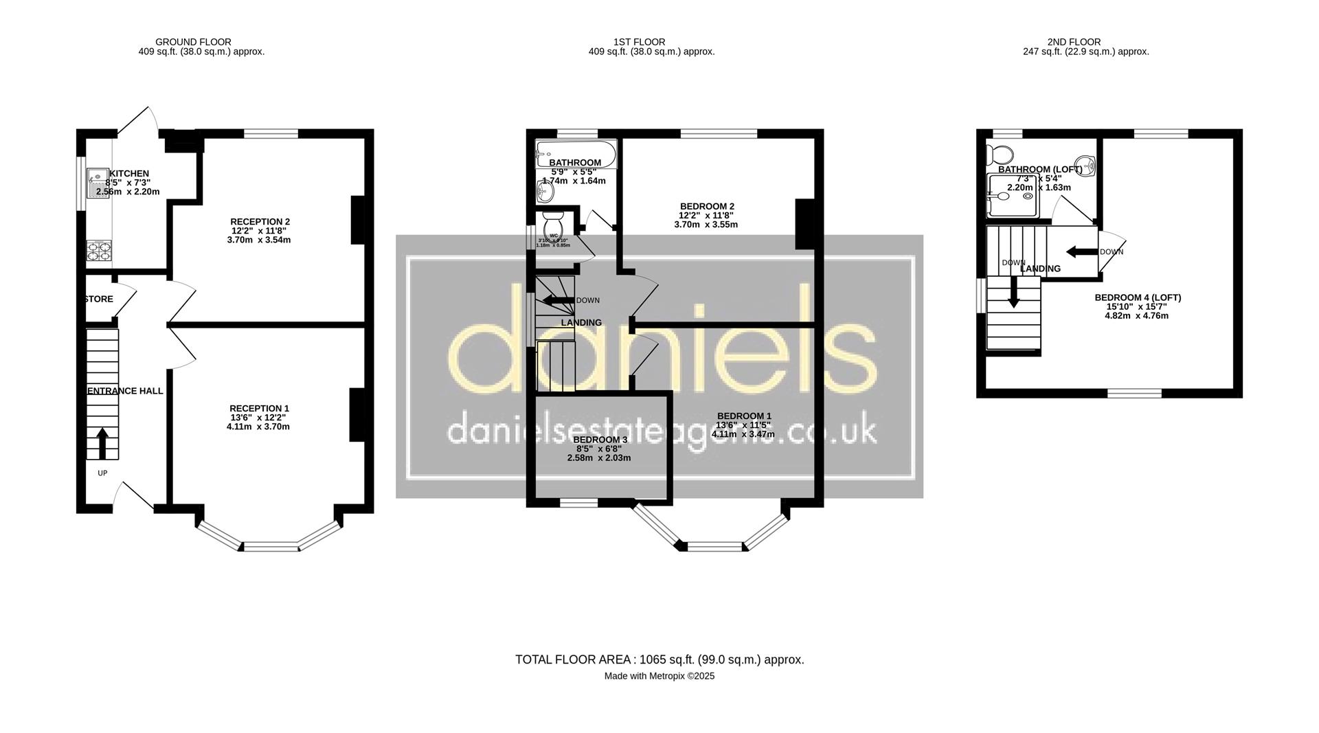 85, Victoria Avenue, Middlesex floorplan