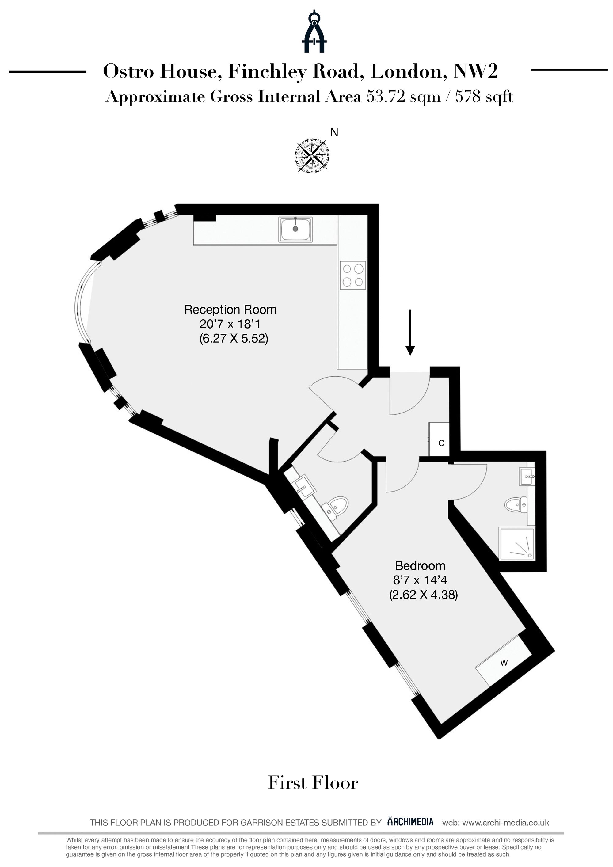 8 Finchley Road, London floorplan