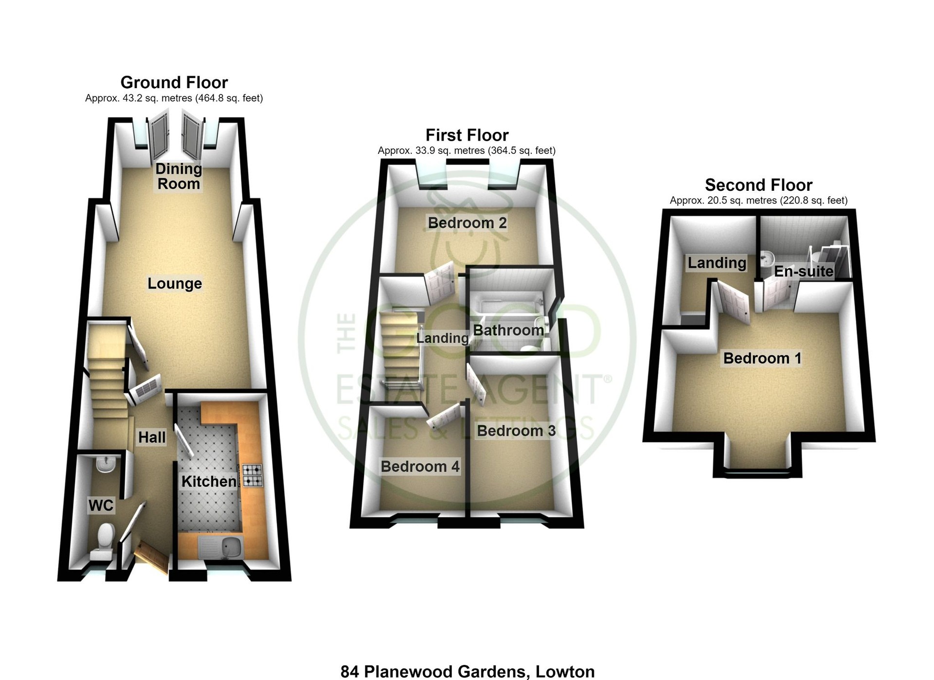 84, Planewood Gardens, Warrington floorplan