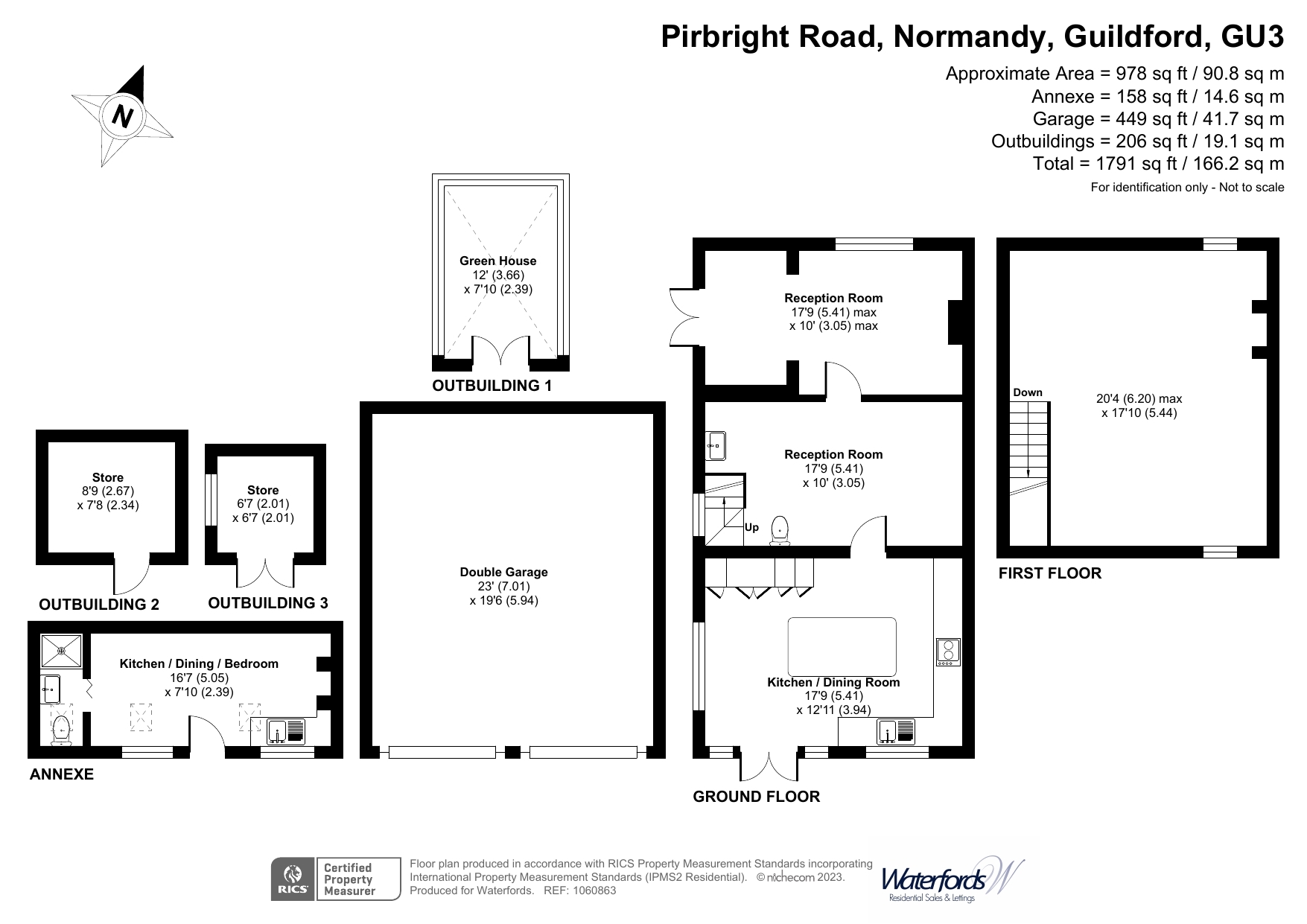 2 bed end terrace house for sale in Pirbright Road, Normandy, Guildford