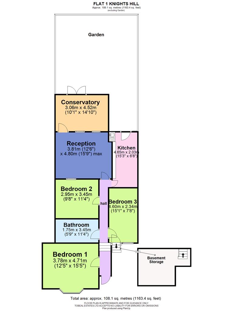 158, Knights Hill, London floorplan