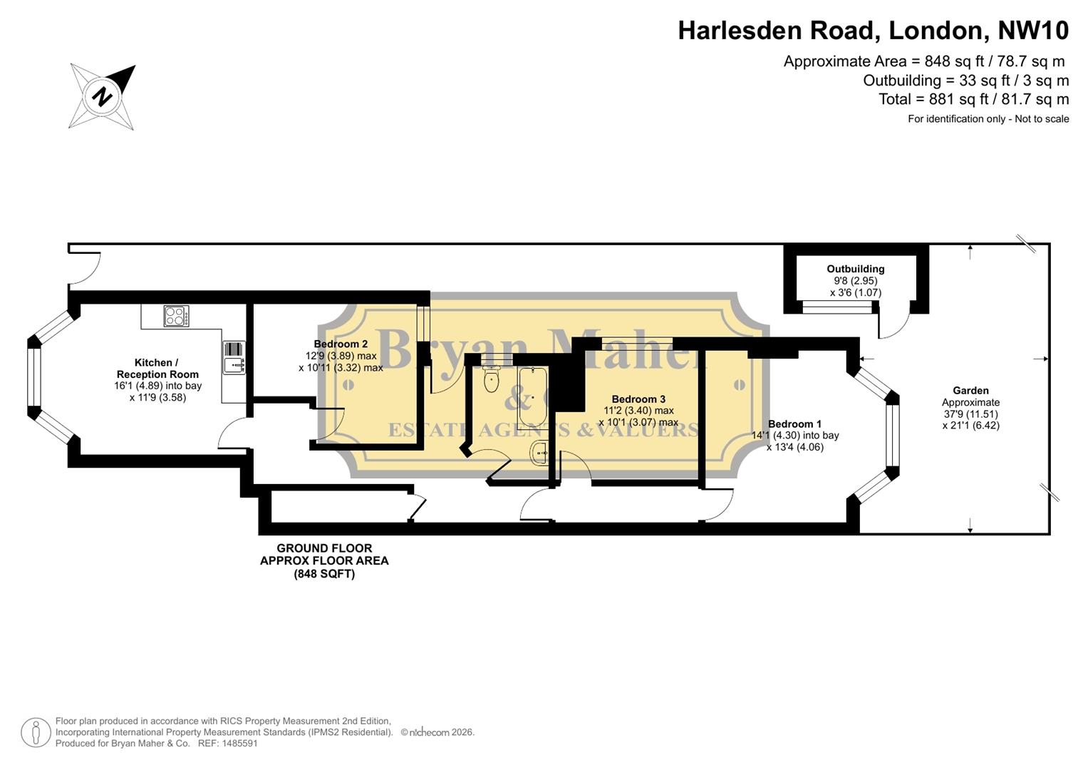 209A, Harlesden Road, London floorplan