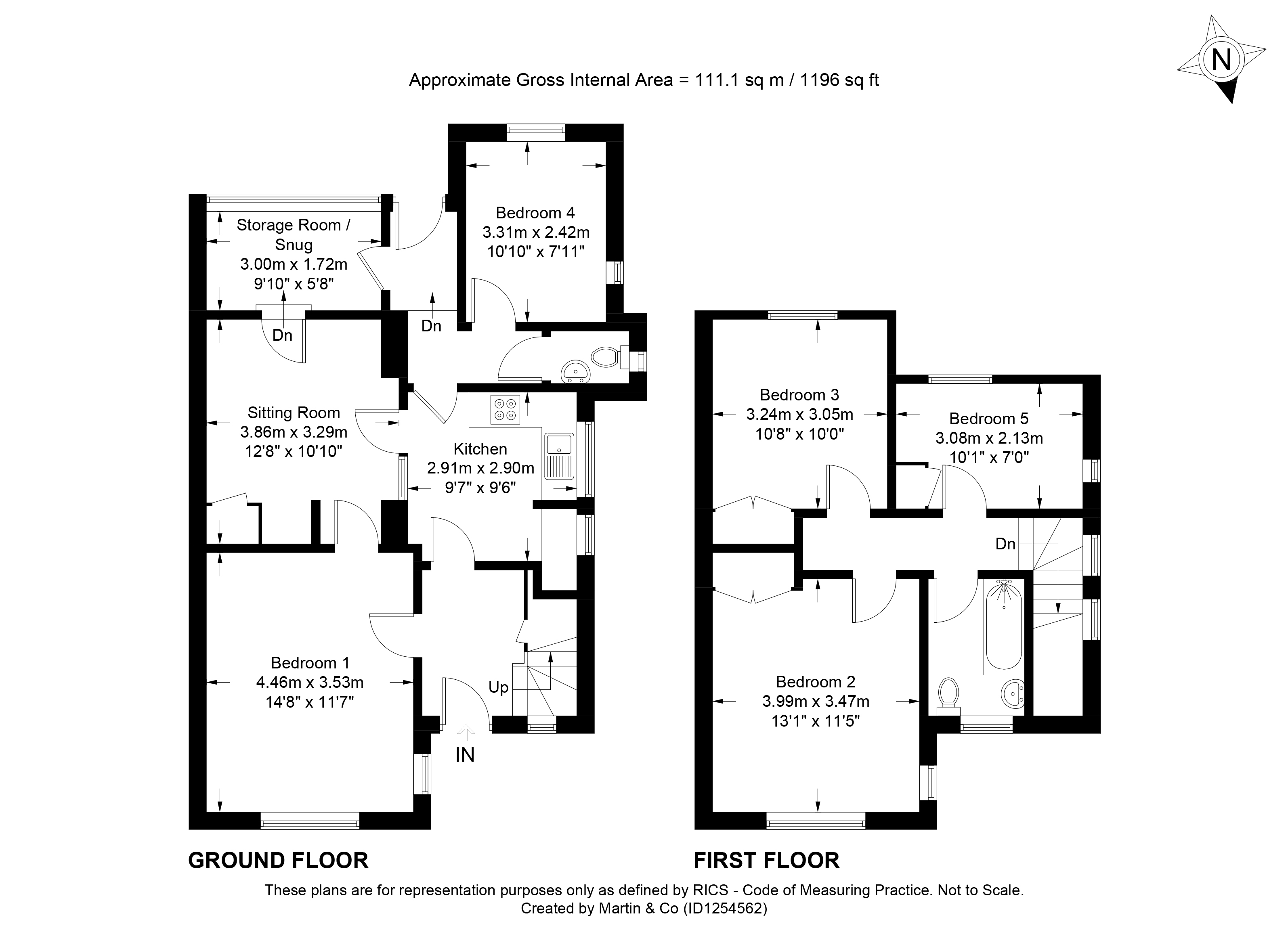 Three Bed Listing, 124, Stanmore Lane, Hampshire floorplan
