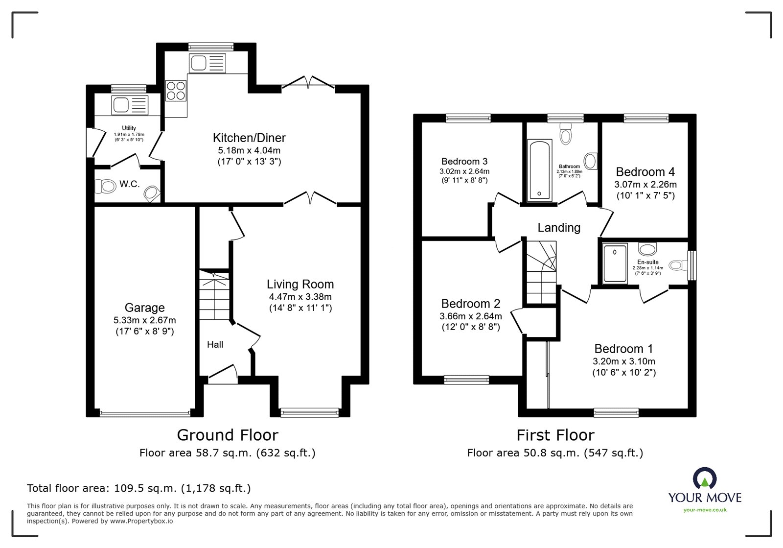 4, Bader Close, Leicestershire floorplan