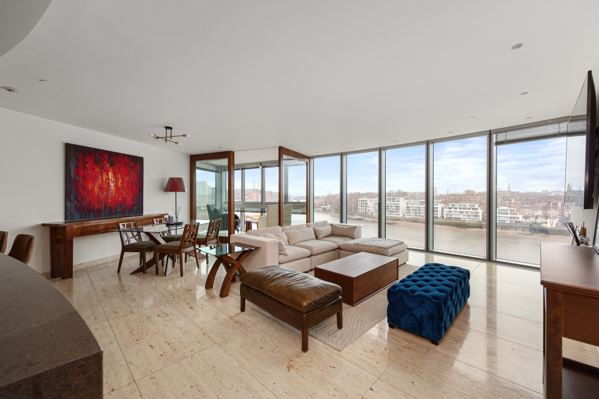 3-bed flat on 187, The Tower, 1, St George Wharf, London, £1,650,000