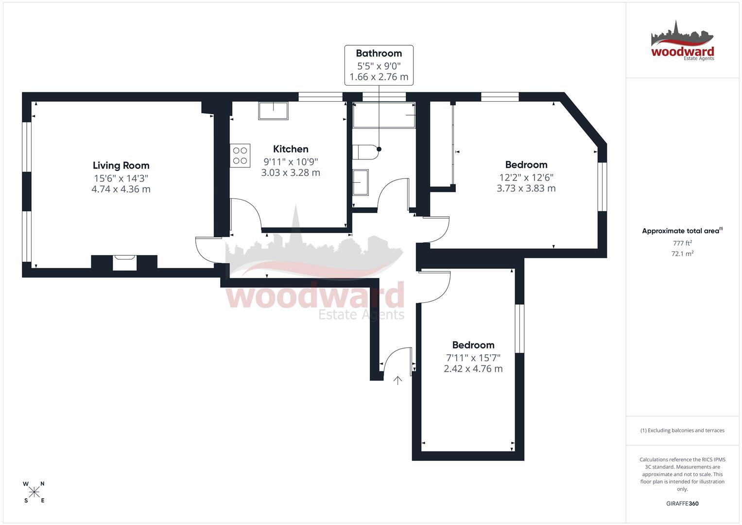 Flat 2 Byron House, Clonmel Close, Harrow on the Hill floorplan