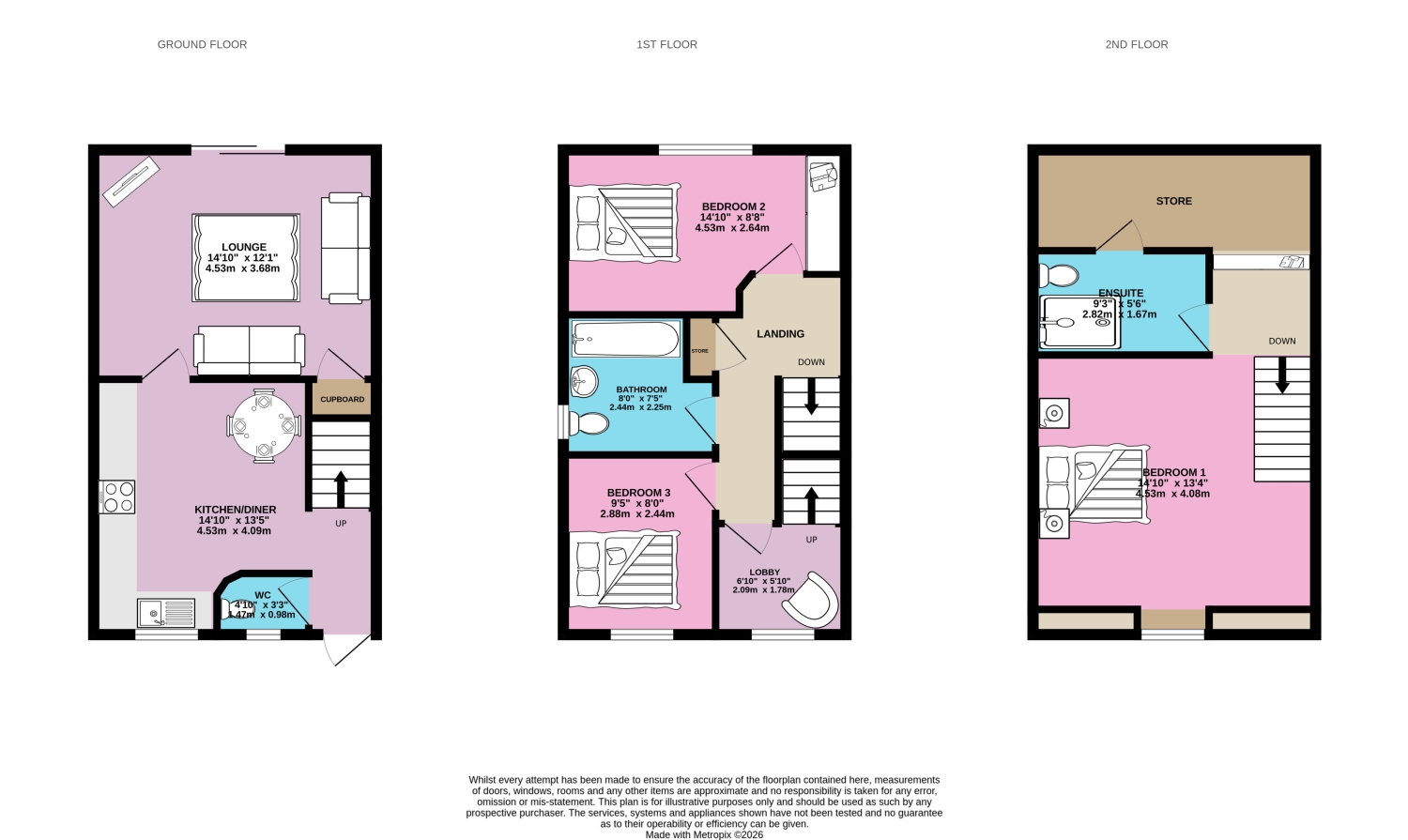 12, ROSE HILL DRIVE, SOUTH SHIELDS floorplan