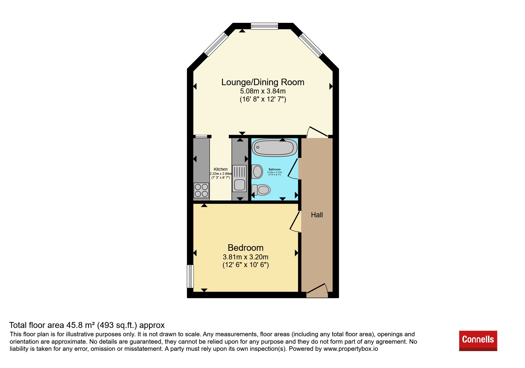 Flat 7, Taplow Court, Middle Warberry Road, Torquay floorplan