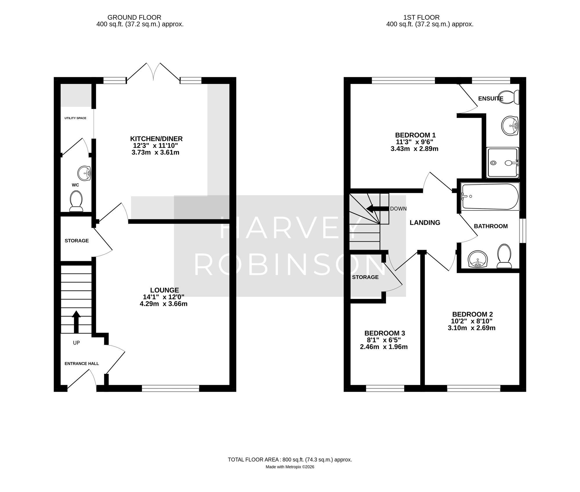 1 Grayling Close, St. Neots floorplan