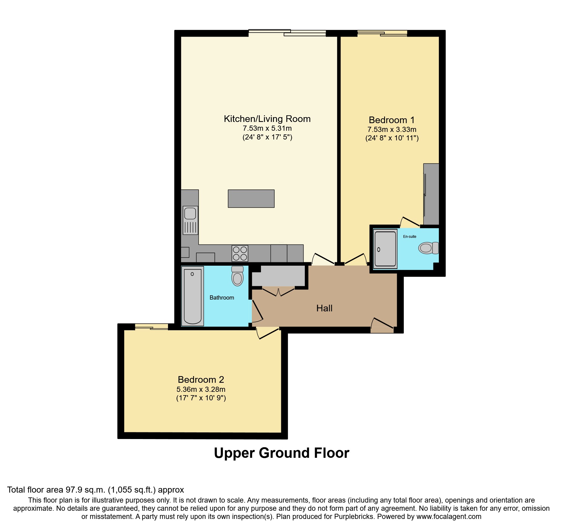 Flat 5/Satin Heights 9b, Haydn Avenue, Purley floorplan