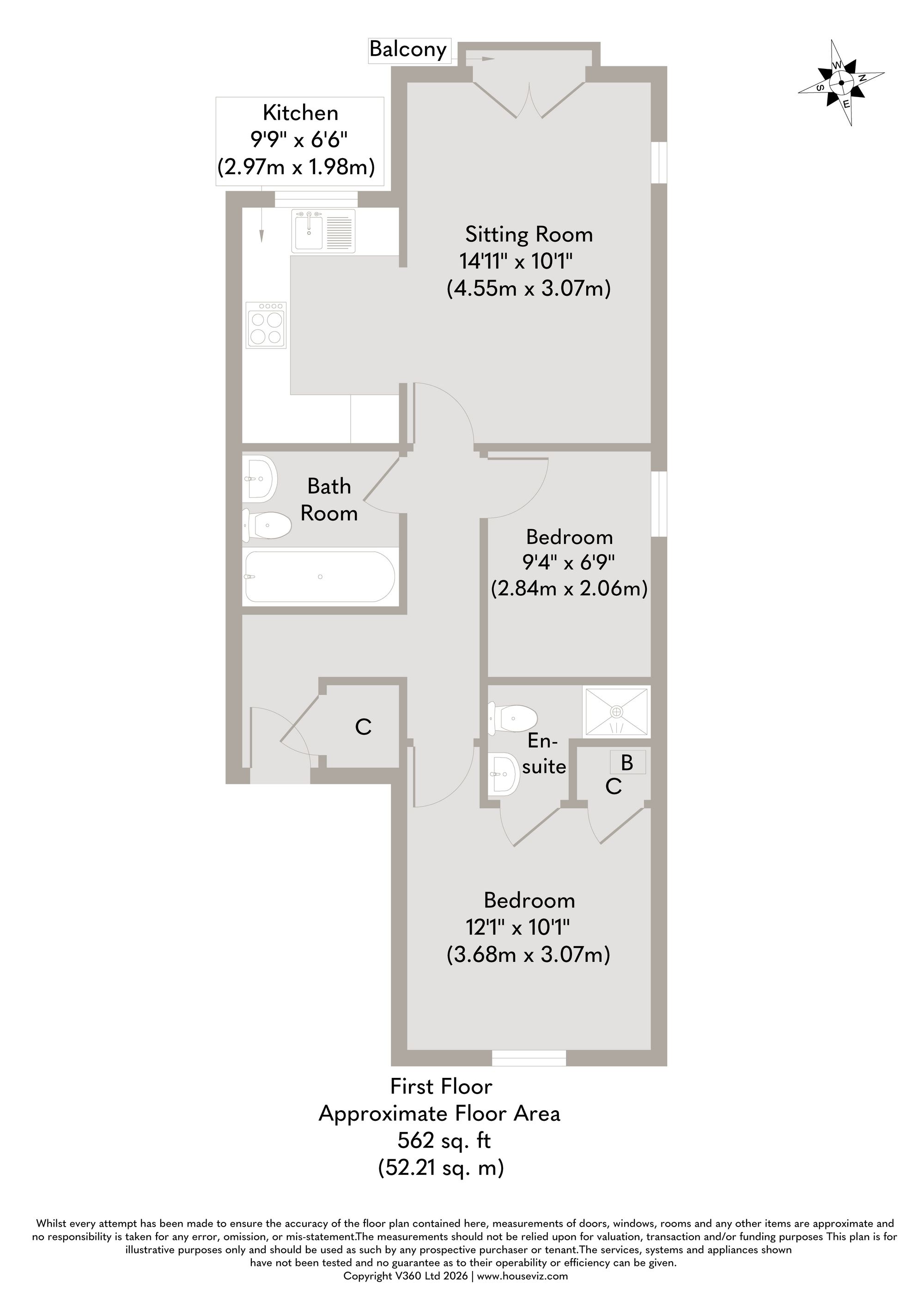 Apt 9, Sea View Heights 42d, Cliff Parade, Hunstanton floorplan