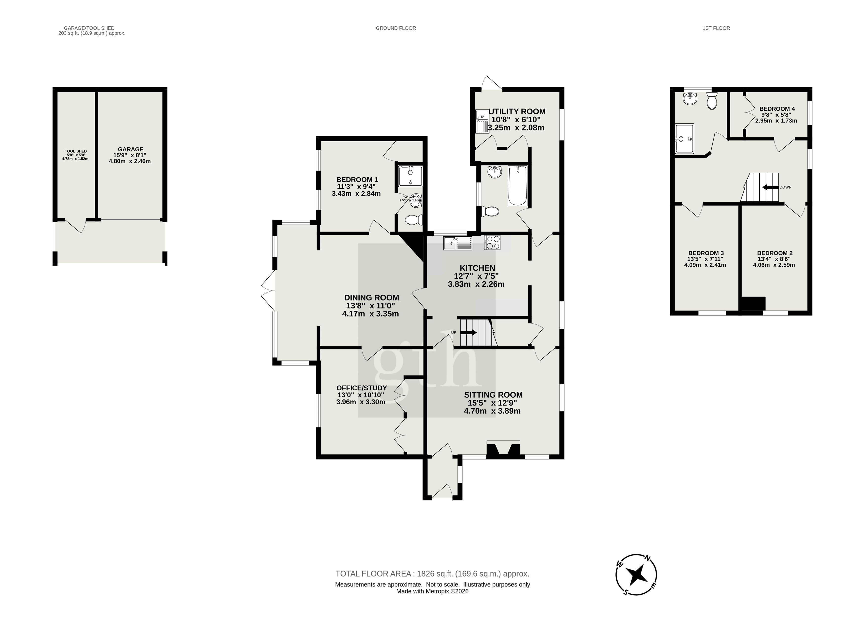 Aire & Farthings,, Kilve, Somerset floorplan