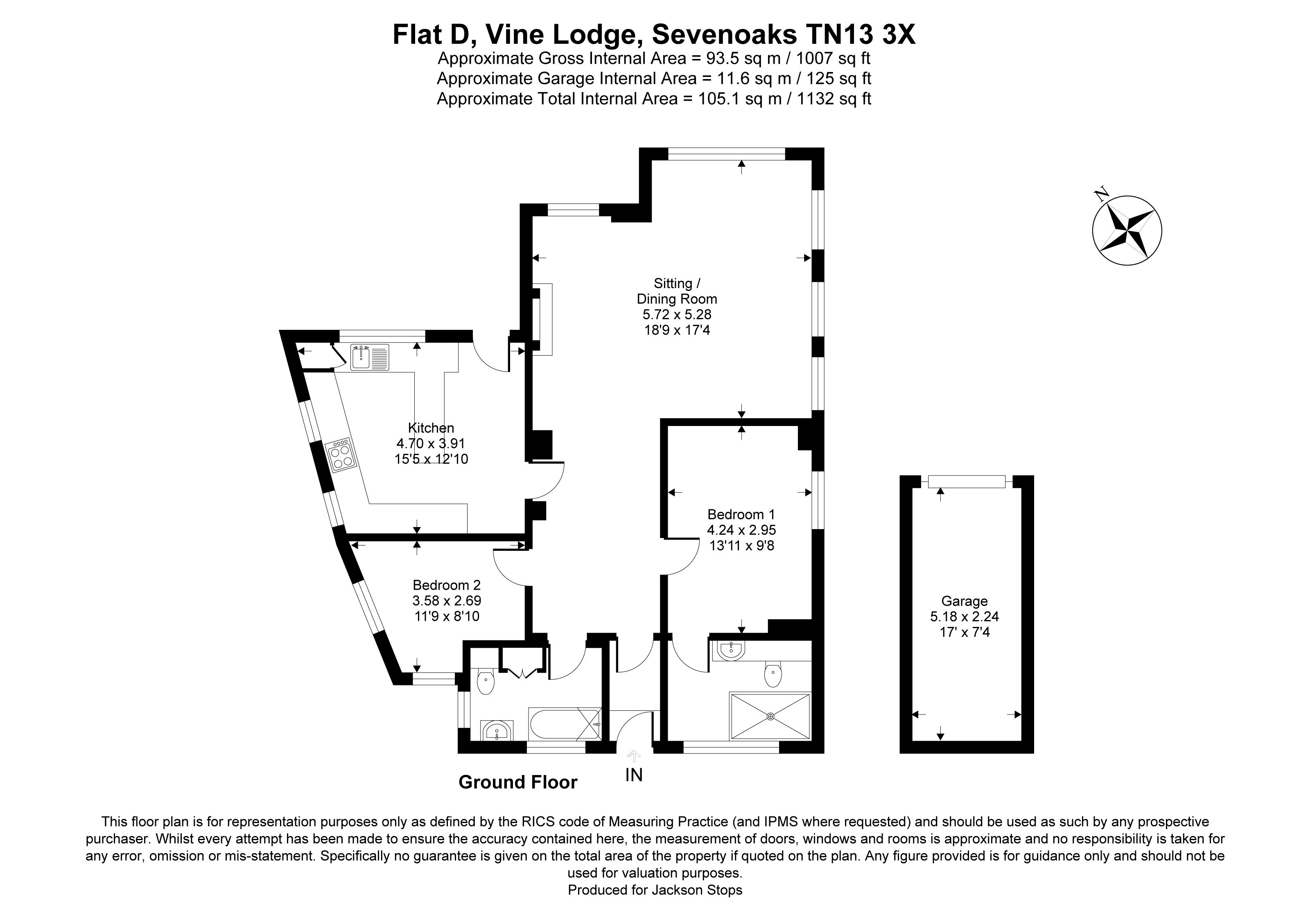 Flat D, Vine Lodge,, Holly Bush Lane, Kent floorplan