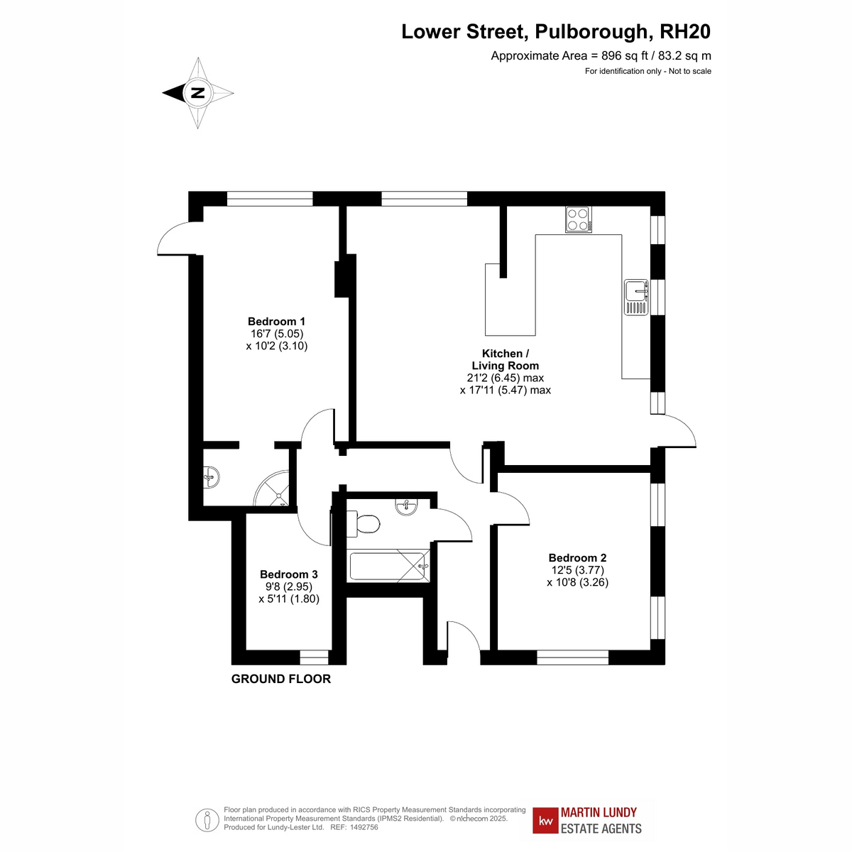 Flat 3 The Mews, 89, Lower Street, Pulborough floorplan