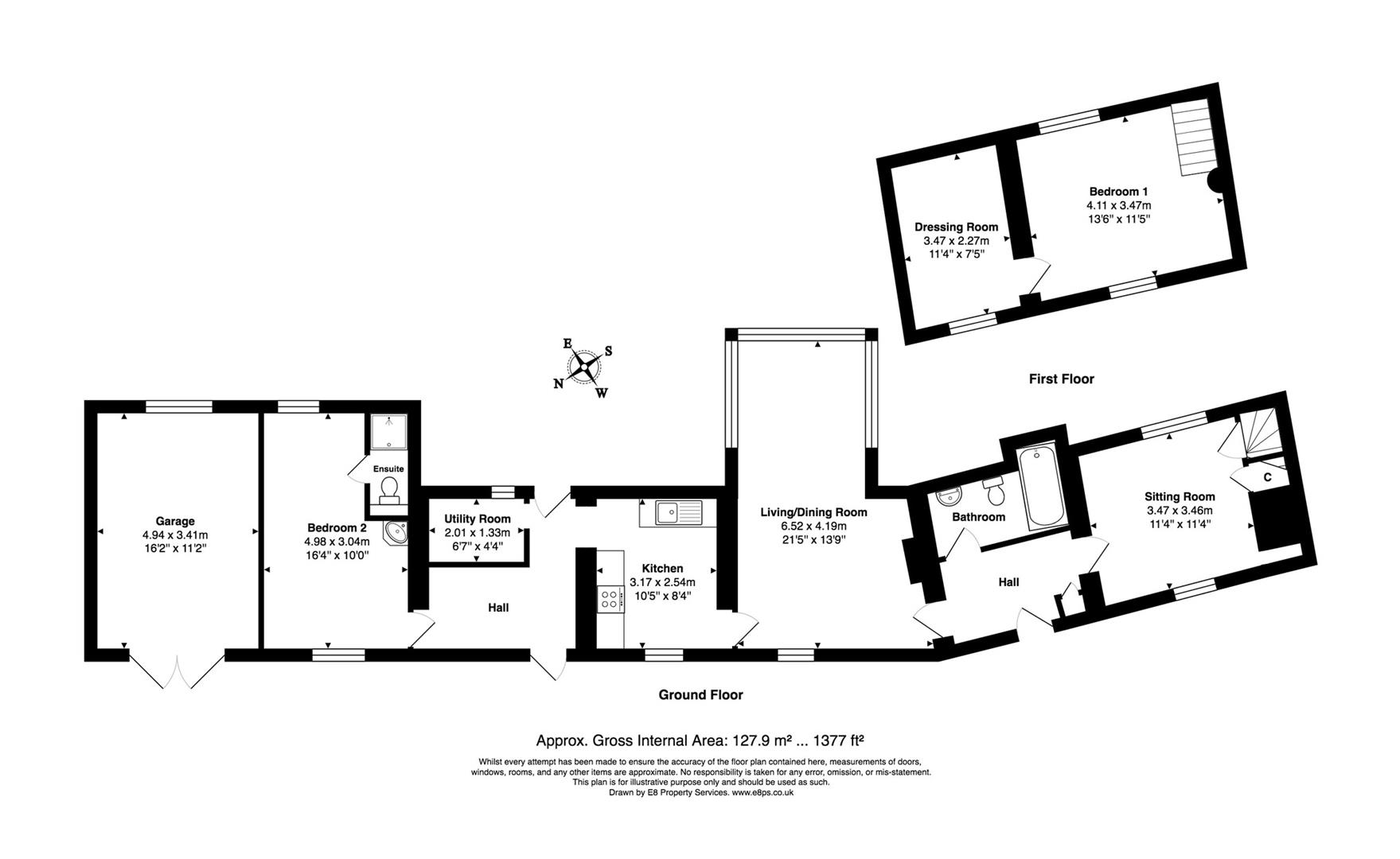 The Old Cottage, Church Road, North Leigh floorplan