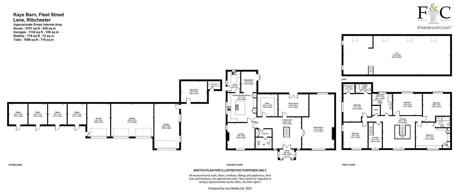Kays Barn,, Fleet Street Lane, Ribchester floorplan
