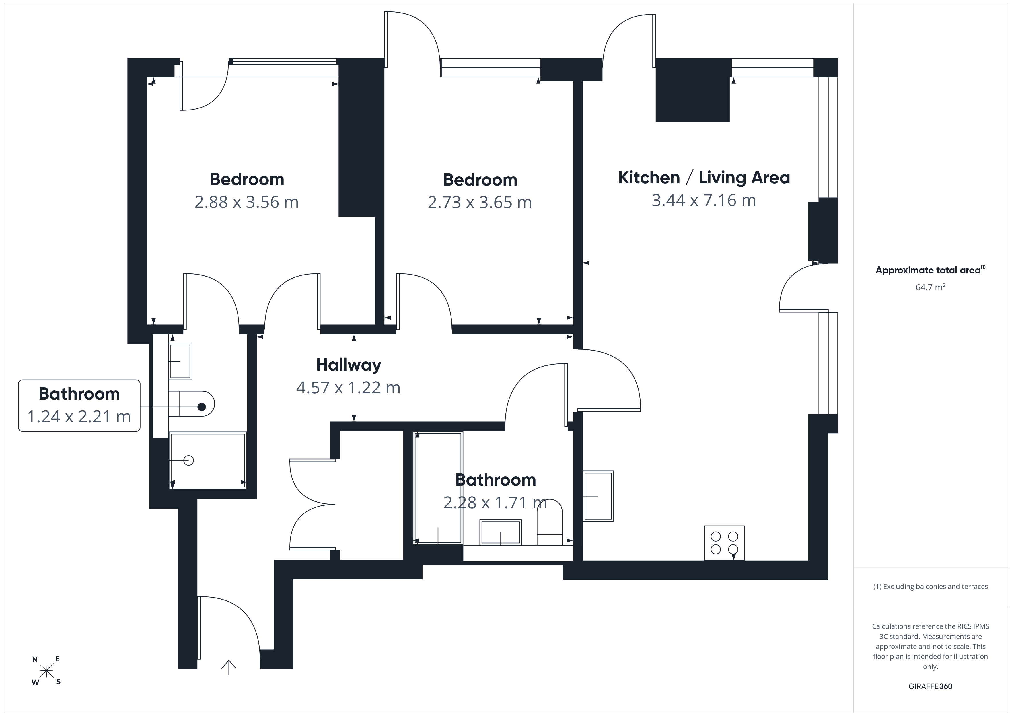 2904 Colliers Yard, Bankside floorplan