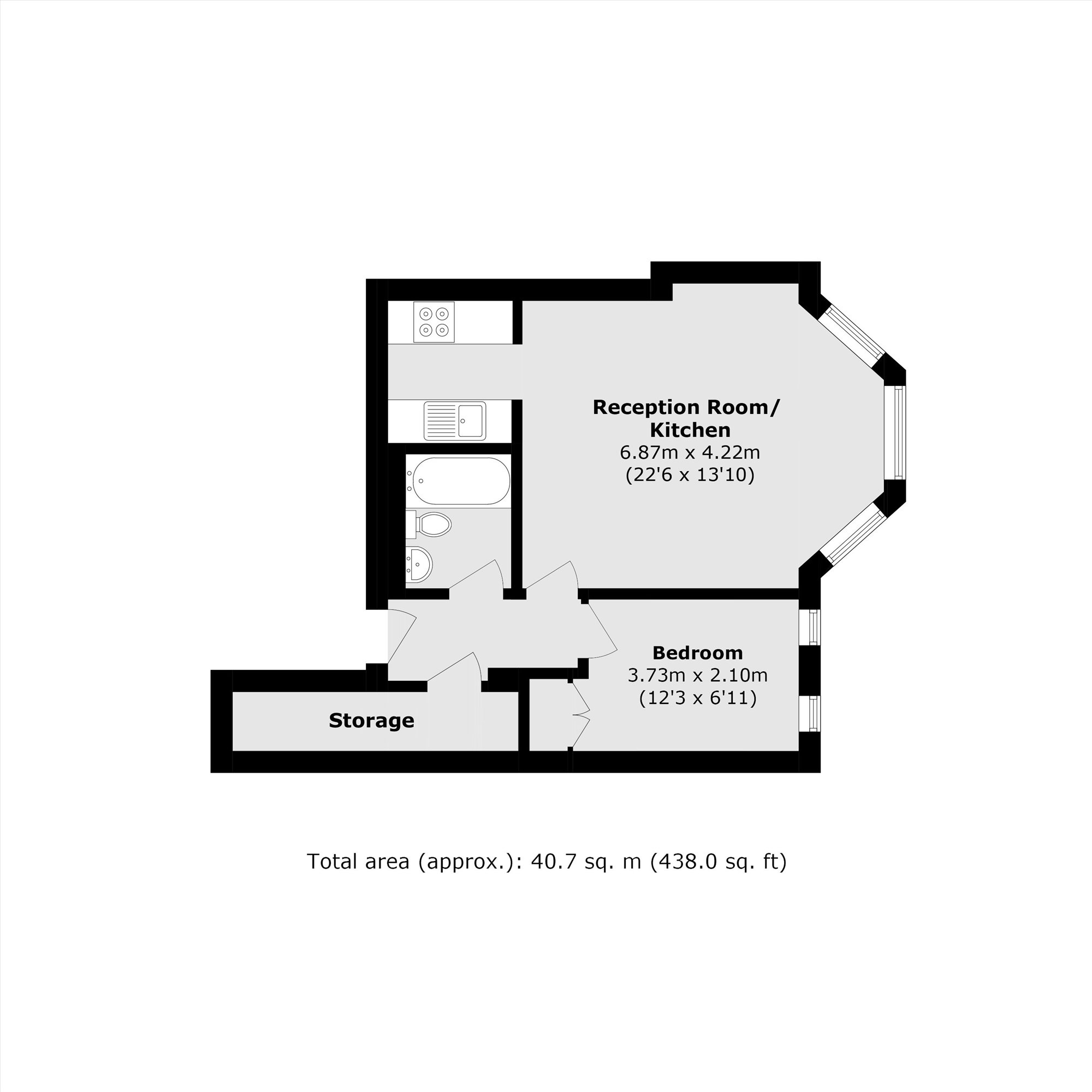 Flat 2, 66, Sinclair Road, London floorplan