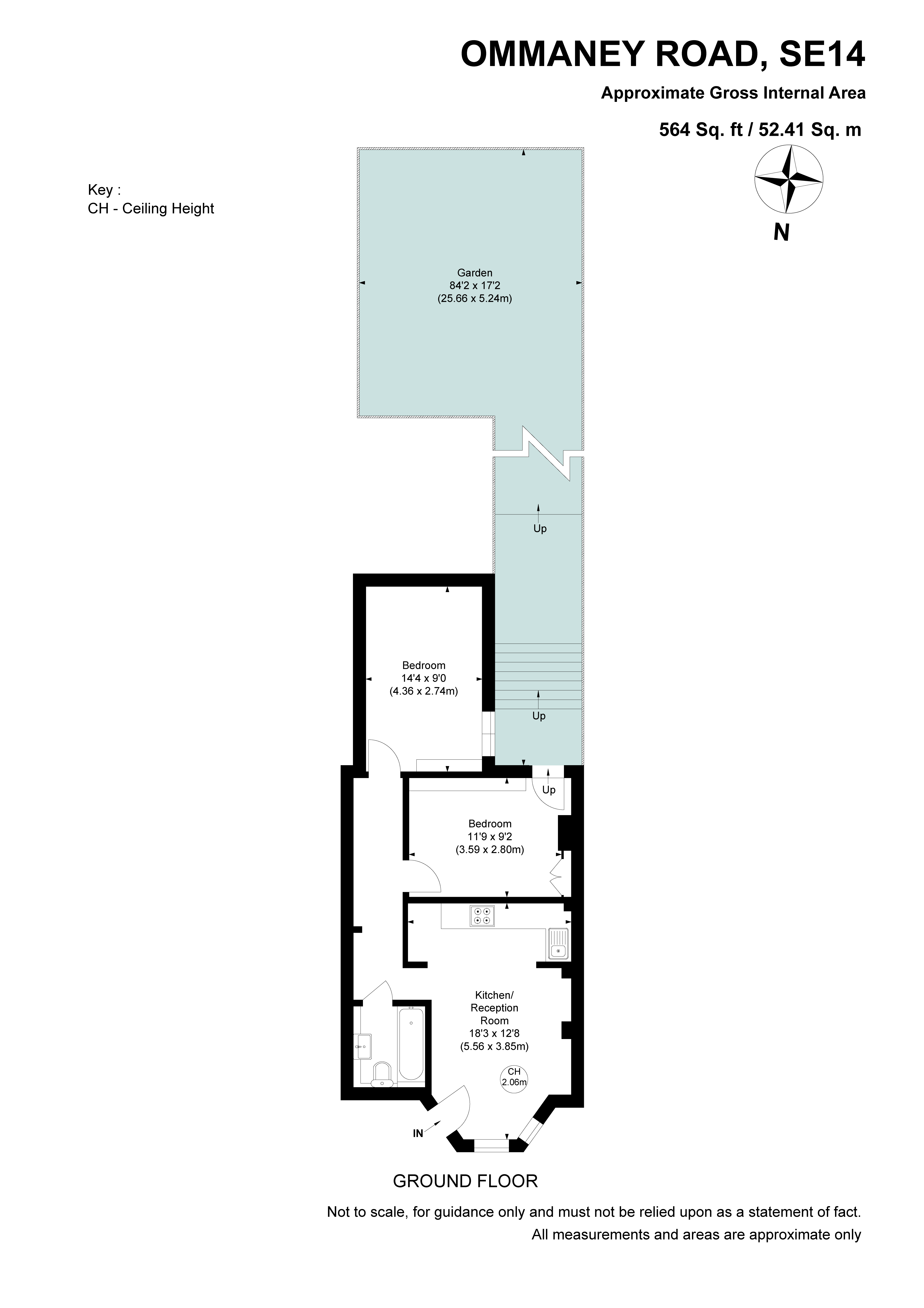 Basement Flat, 35, Ommaney  Road, London floorplan