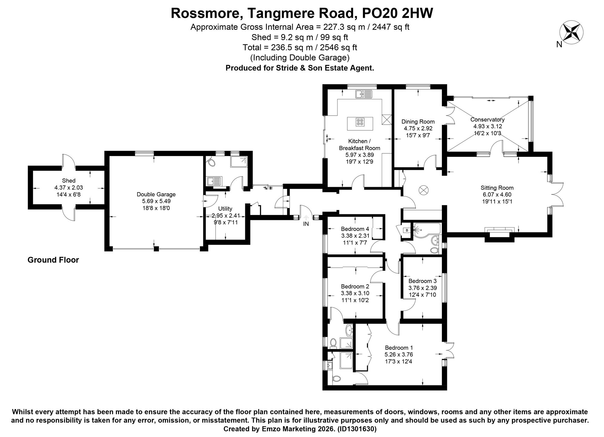 Rossmore Tangmere Road, Chichester floorplan
