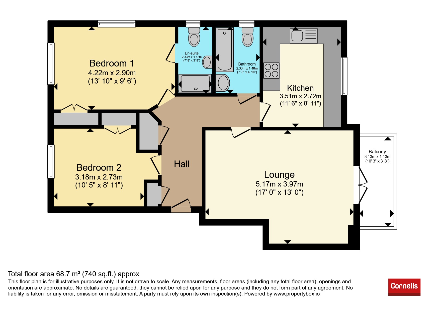 14, Oaklands Court, Canonsfield Road, Welwyn floorplan