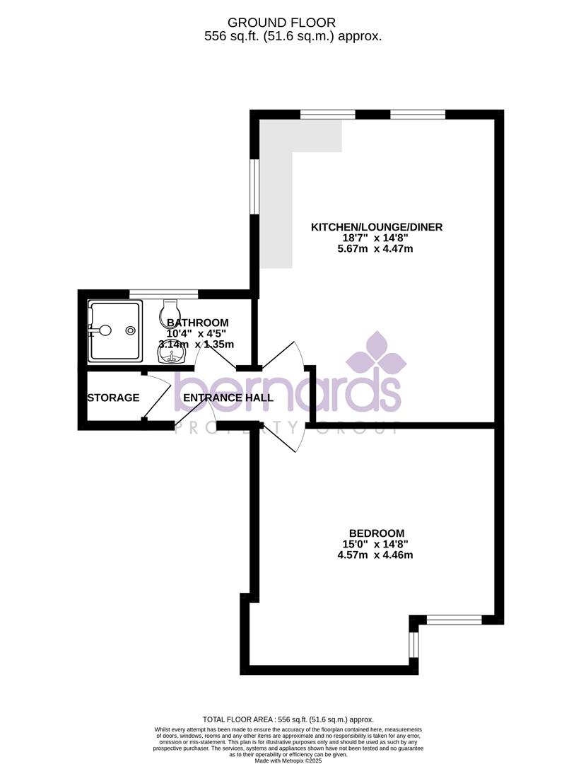 Flat 3, The Old Surgery, 139-141 Brockhurst Road, Gosport floorplan