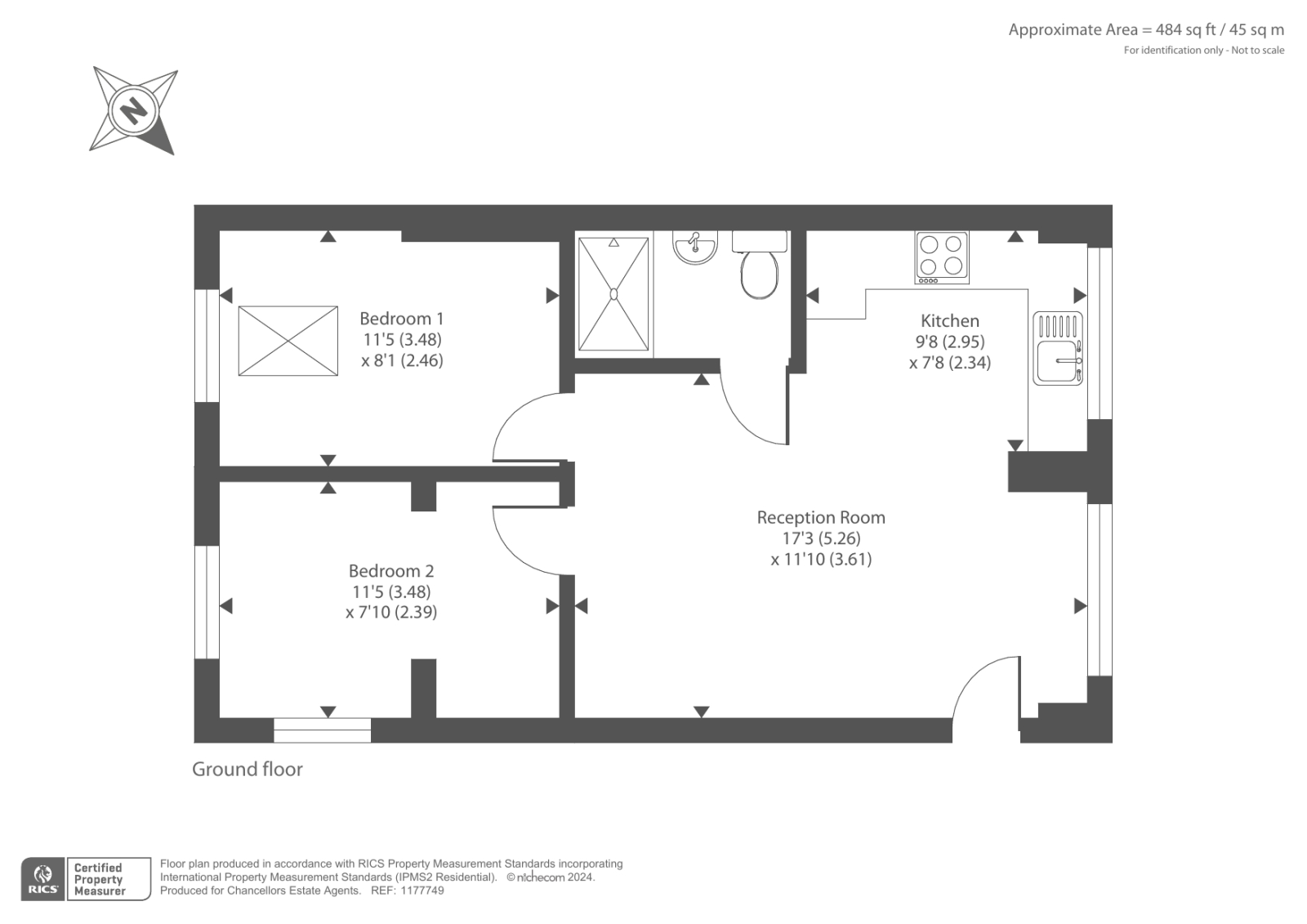 Flat 4 Fernhill Court, 1, Woodstock Road East, Kidlington floorplan