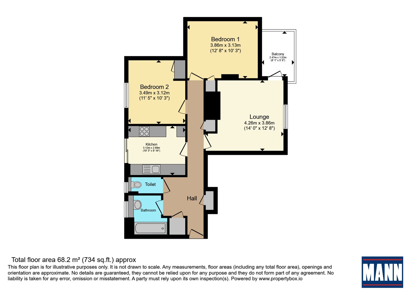 Flat 10, Lacey House,, Lewisham Hill, London floorplan
