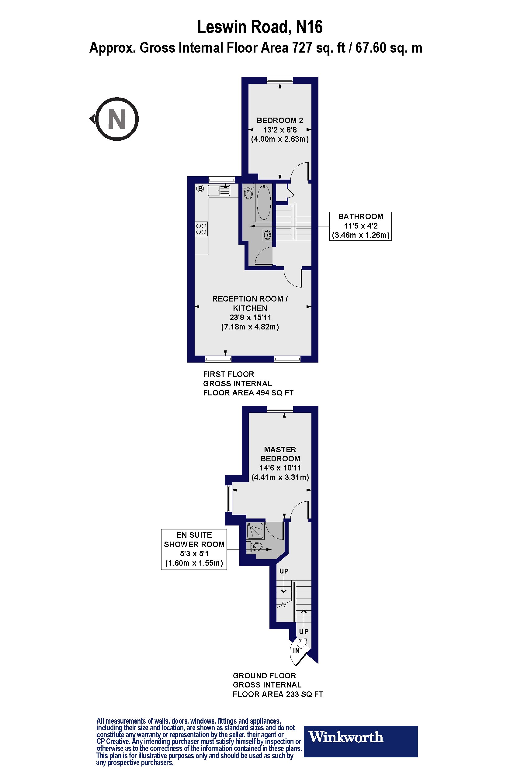 62b, Leswin Road, London floorplan