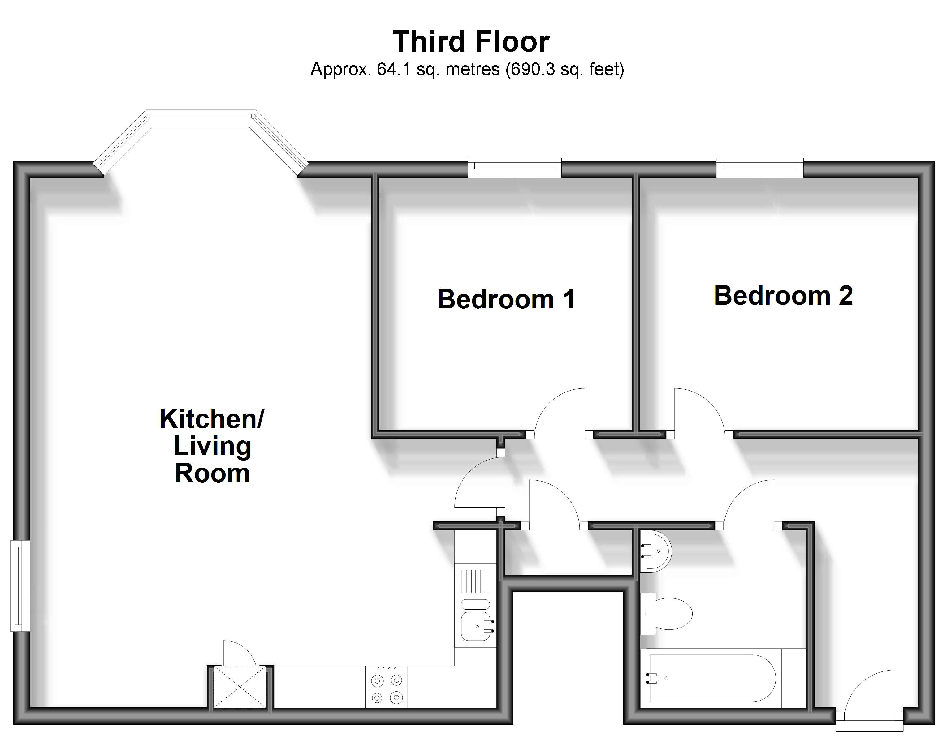 Apartment 10, Regal Court, 8, High Street, Shanklin floorplan