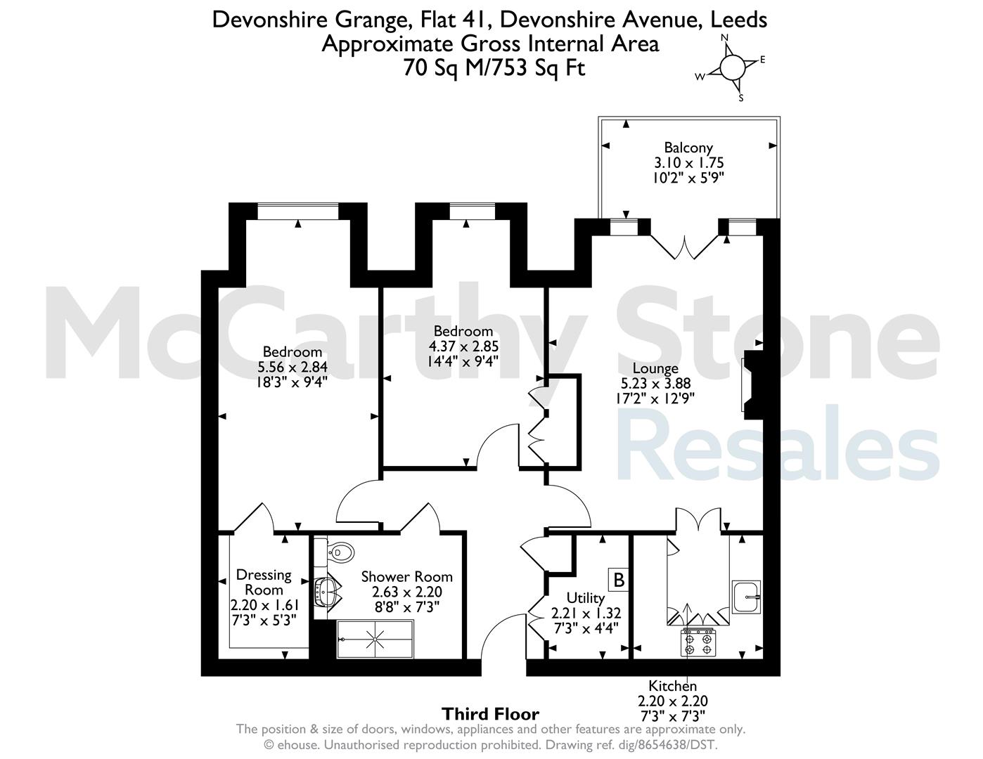 41 Devonshire Grange, Devonshire Avenue, Leeds floorplan