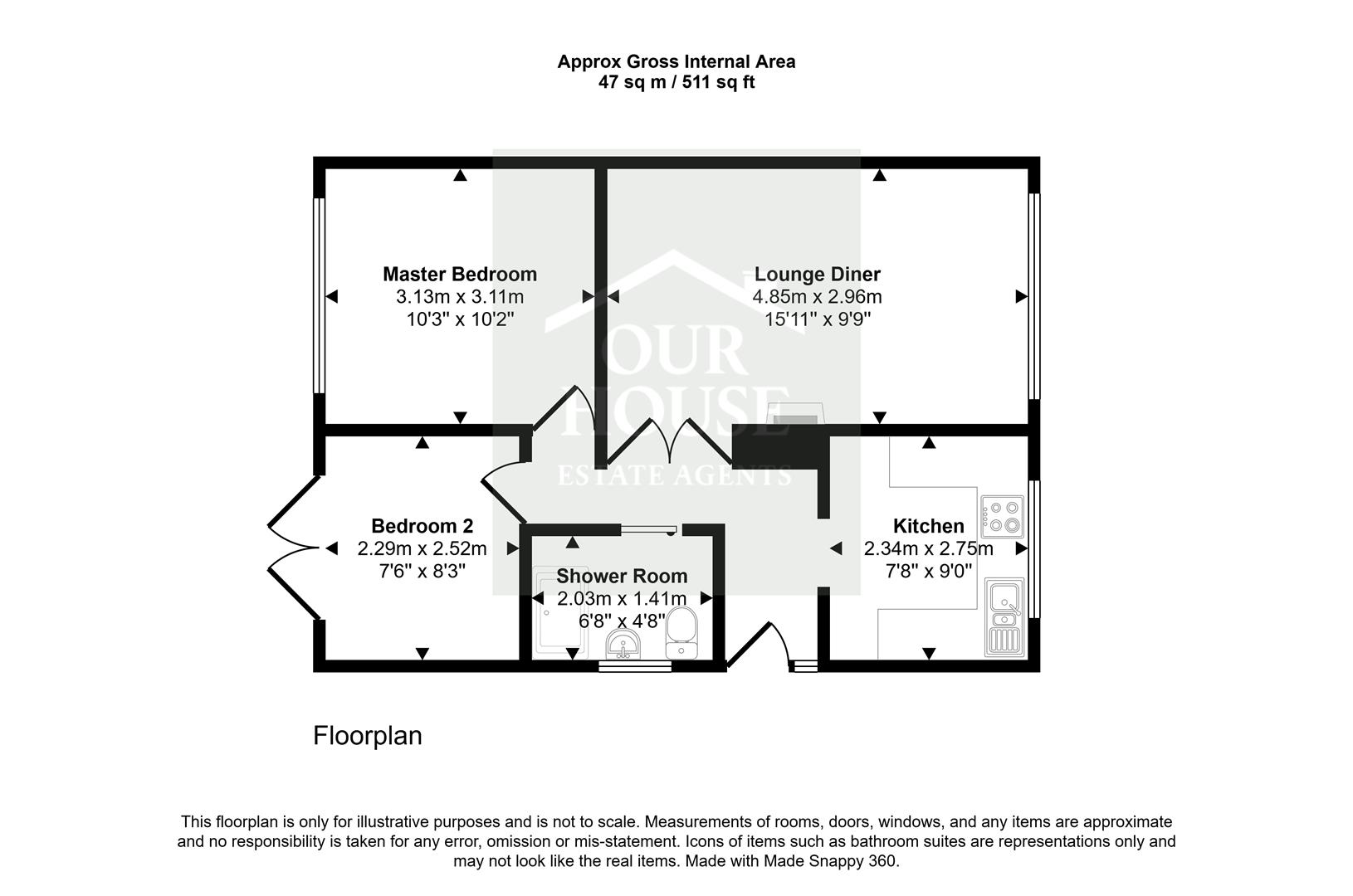5, Elm Grove, Aldbrough floorplan