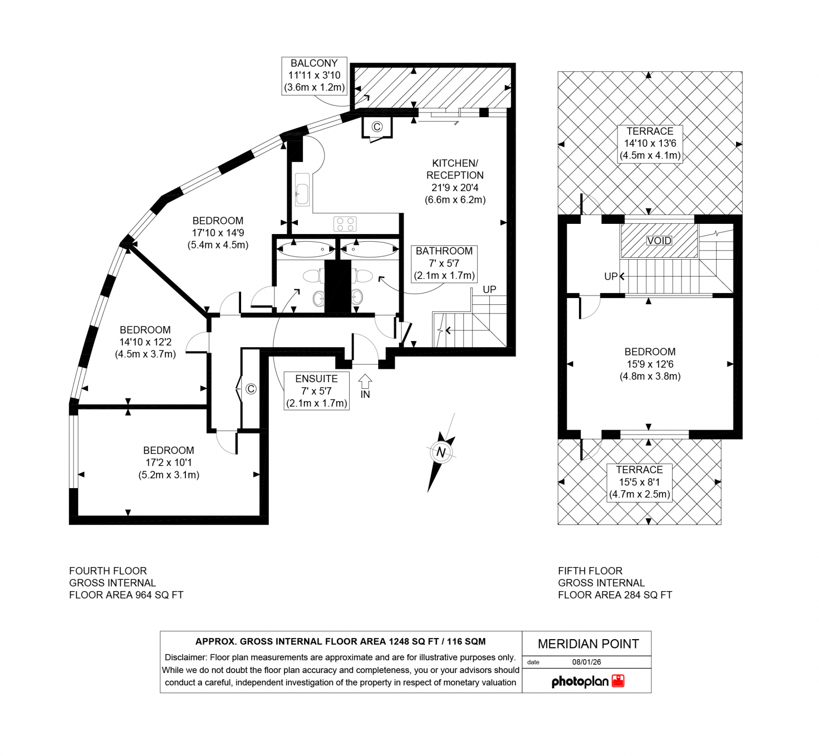 Apartment 23, Meridian Point, Greenwich floorplan