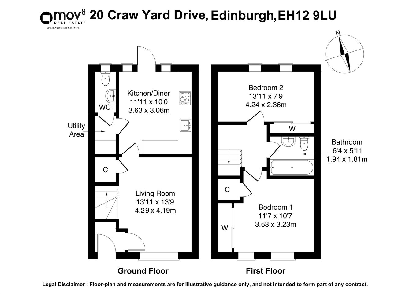 20, Craw Yard Drive, Edinburgh floorplan