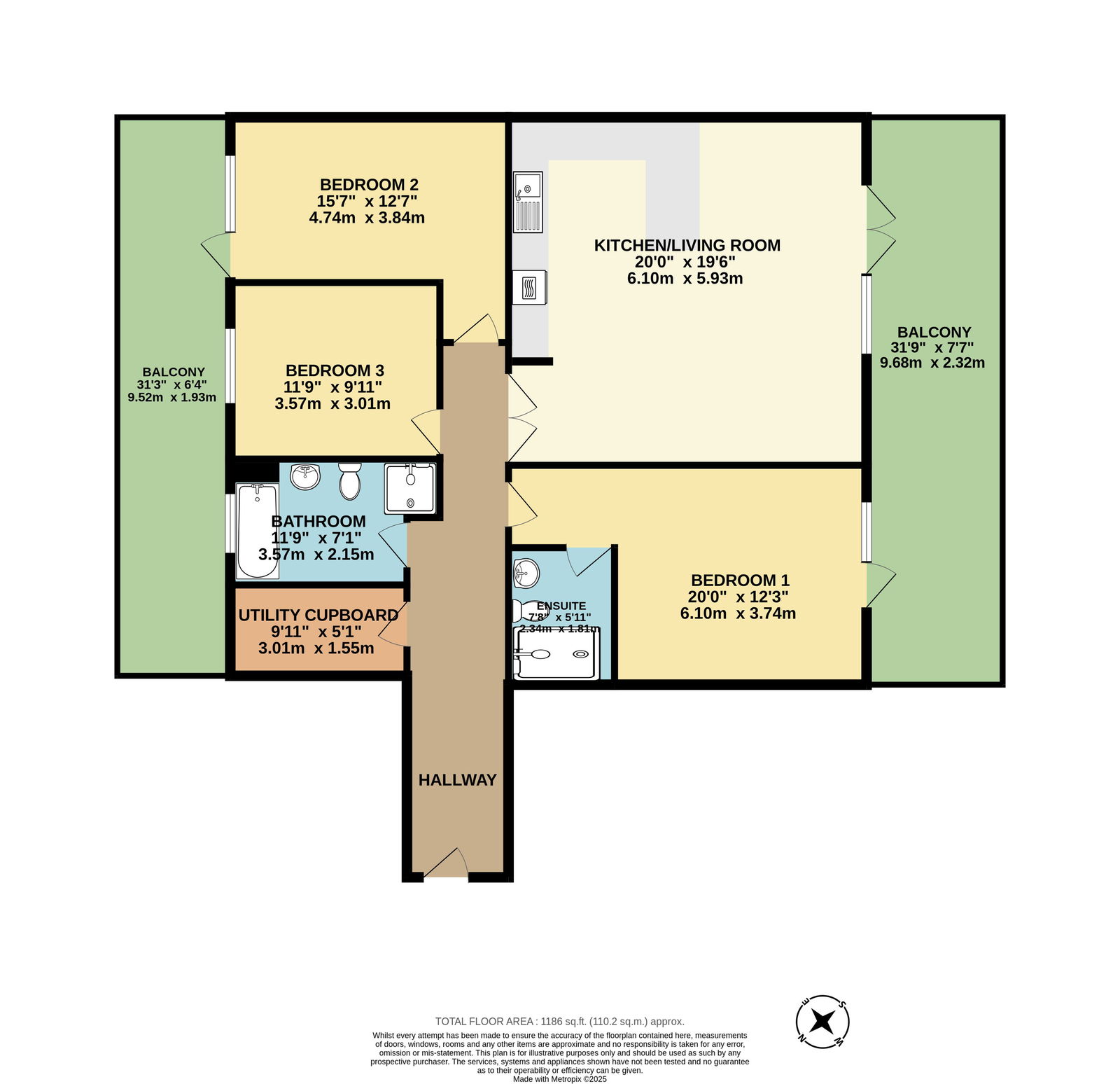 Flat 75 Aqua House, 2 Trinity Street, Plymouth floorplan