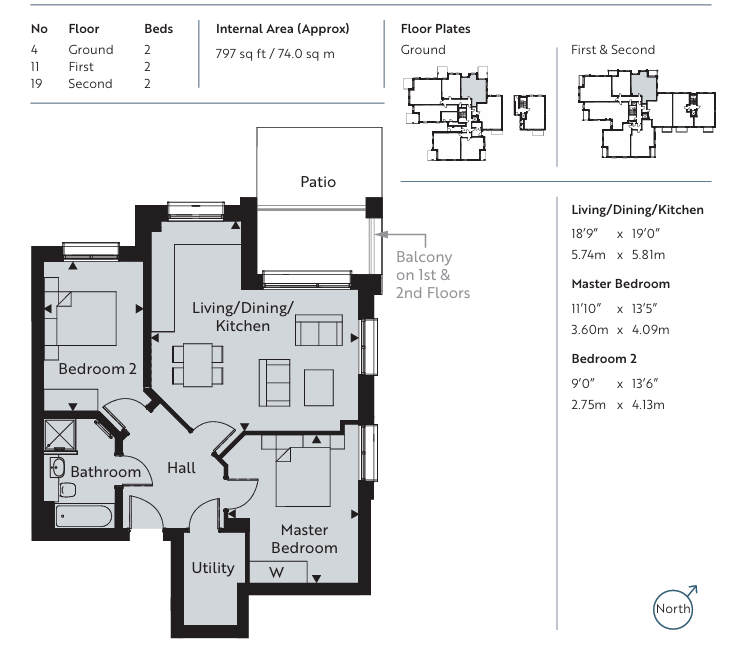 11 Lindfield Place, 18 Farncombe Road, Worthing floorplan