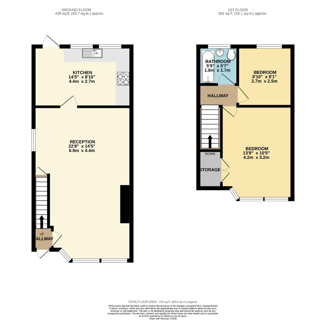 96, Woodstock Crescent, London floorplan