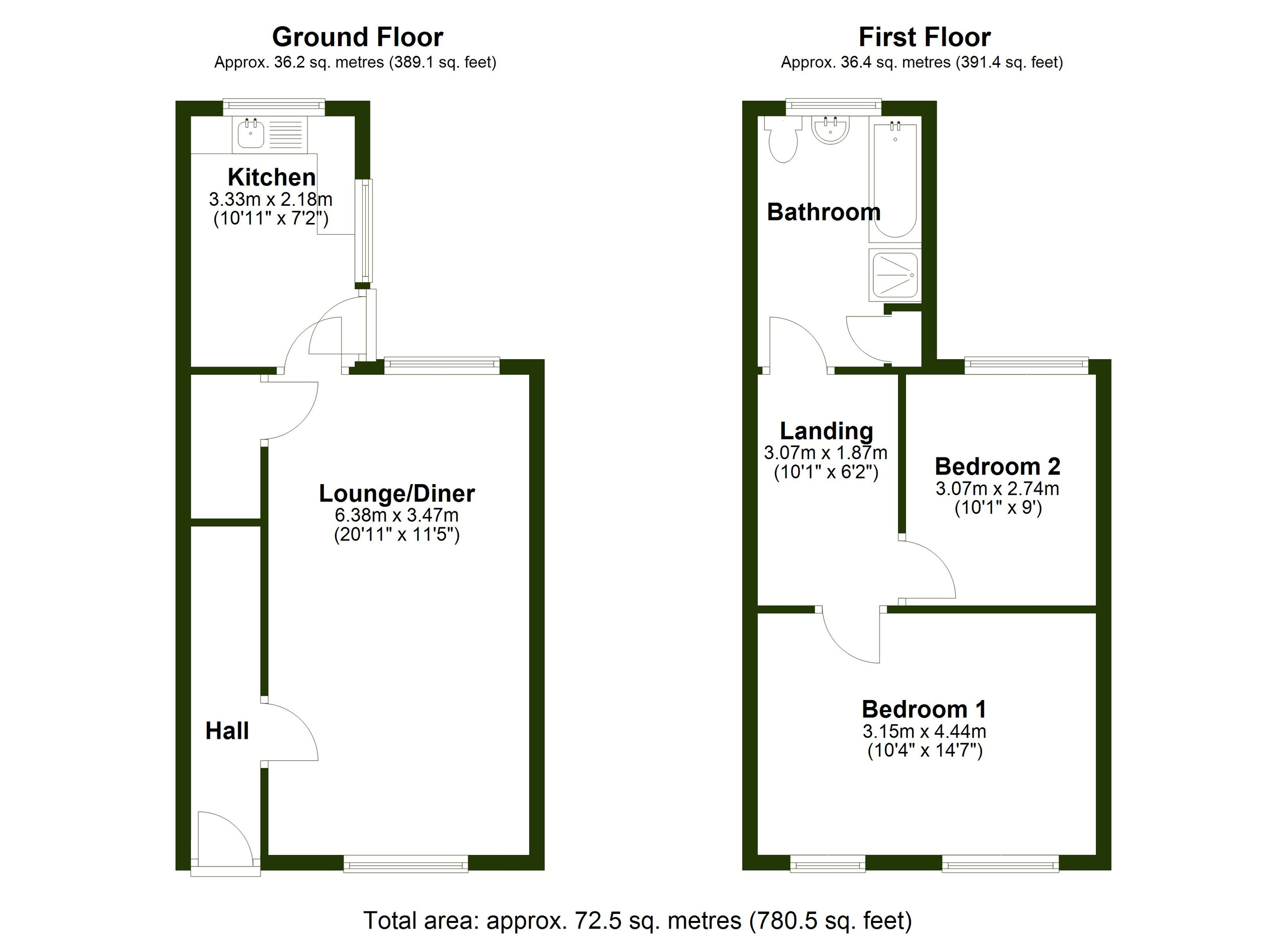 47 Augustus Street, Pontypridd floorplan