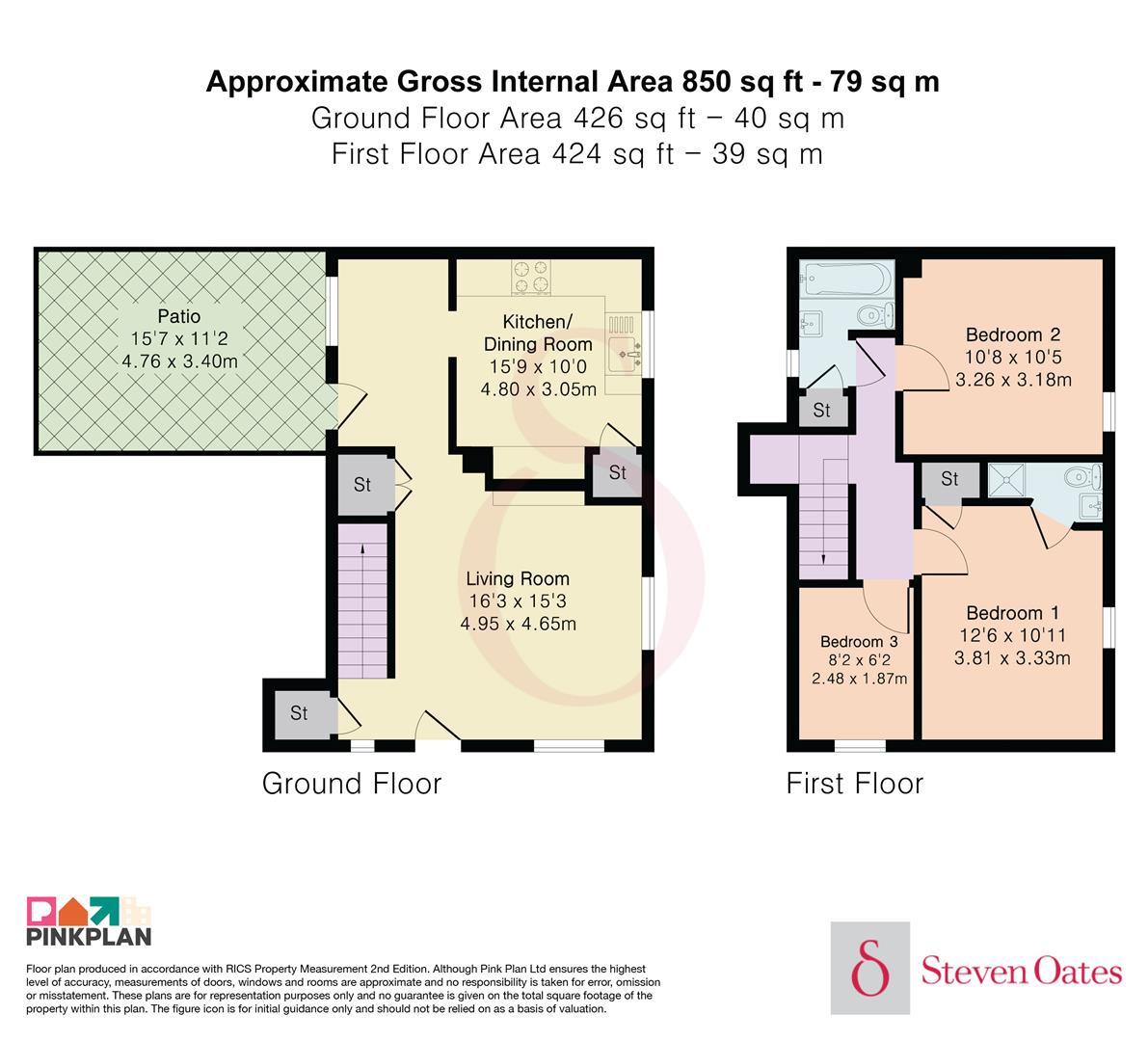 Corner Cottage, Munden Road, Dane End floorplan