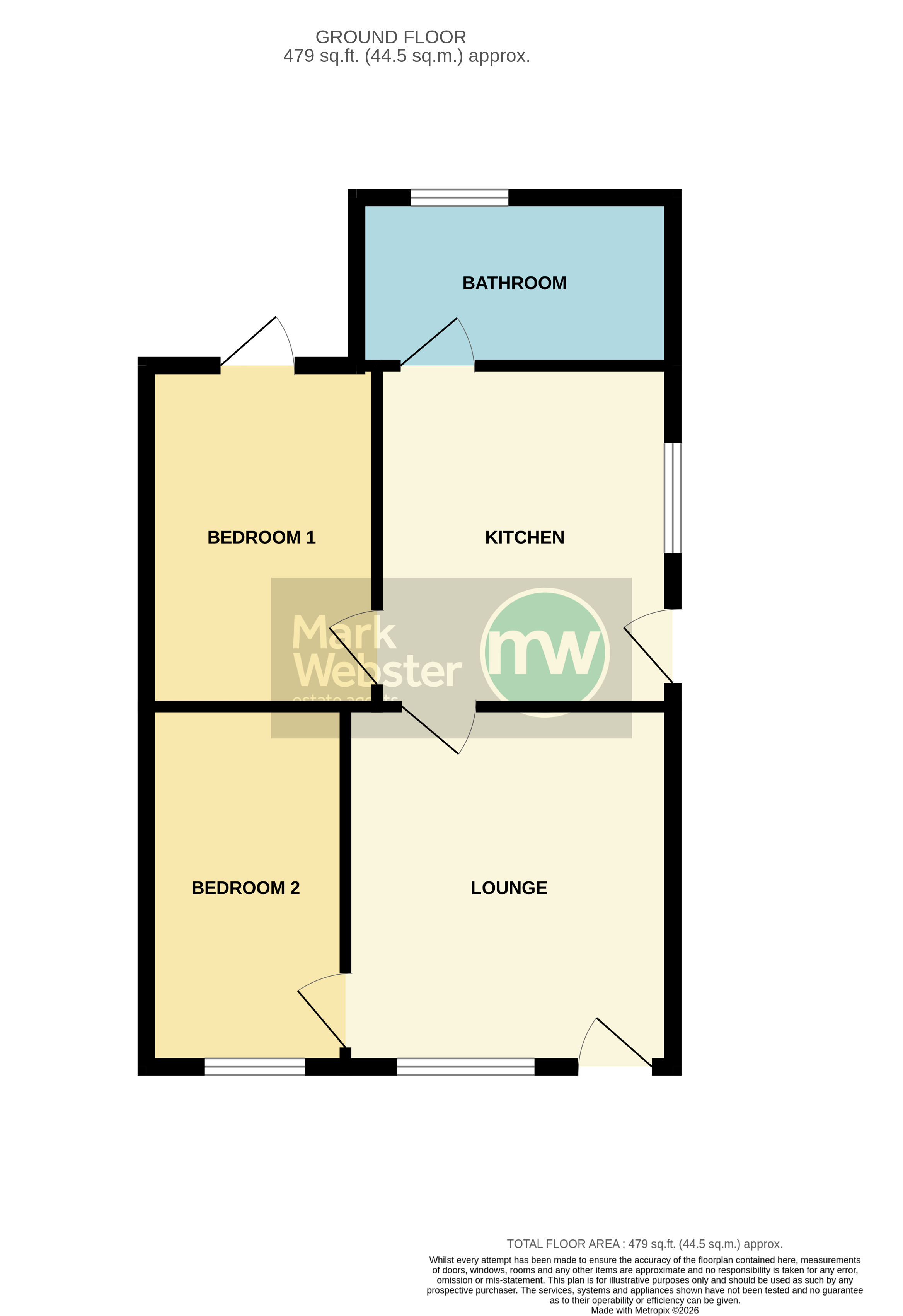 64, Erdington Road, Atherstone floorplan