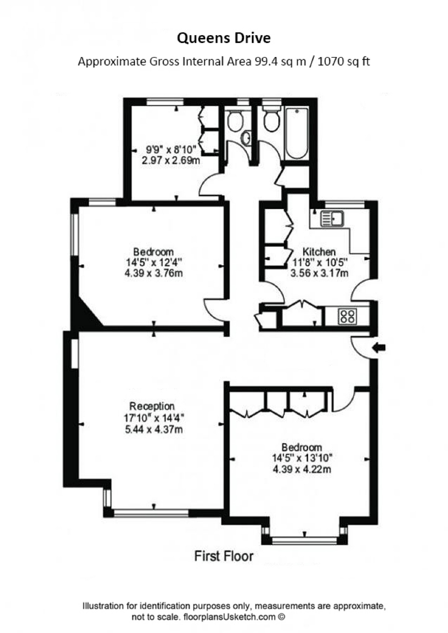 3 Bedrooms Flat to rent in Queens Drive, London W3