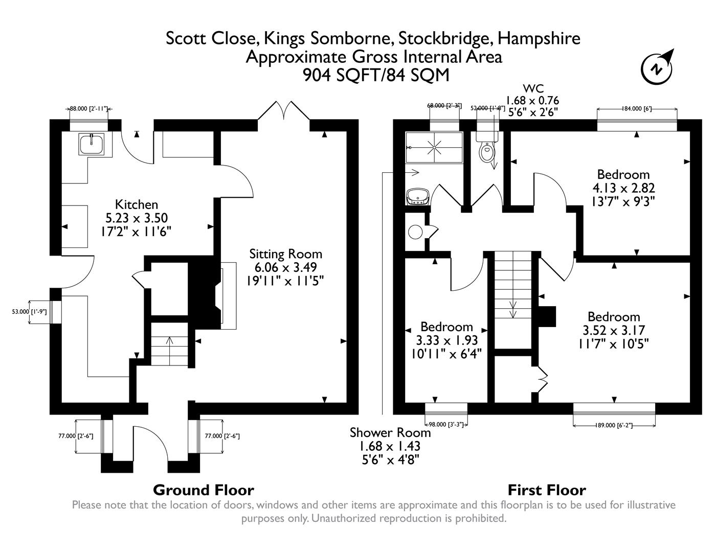 26, Scott Close, Stockbridge floorplan